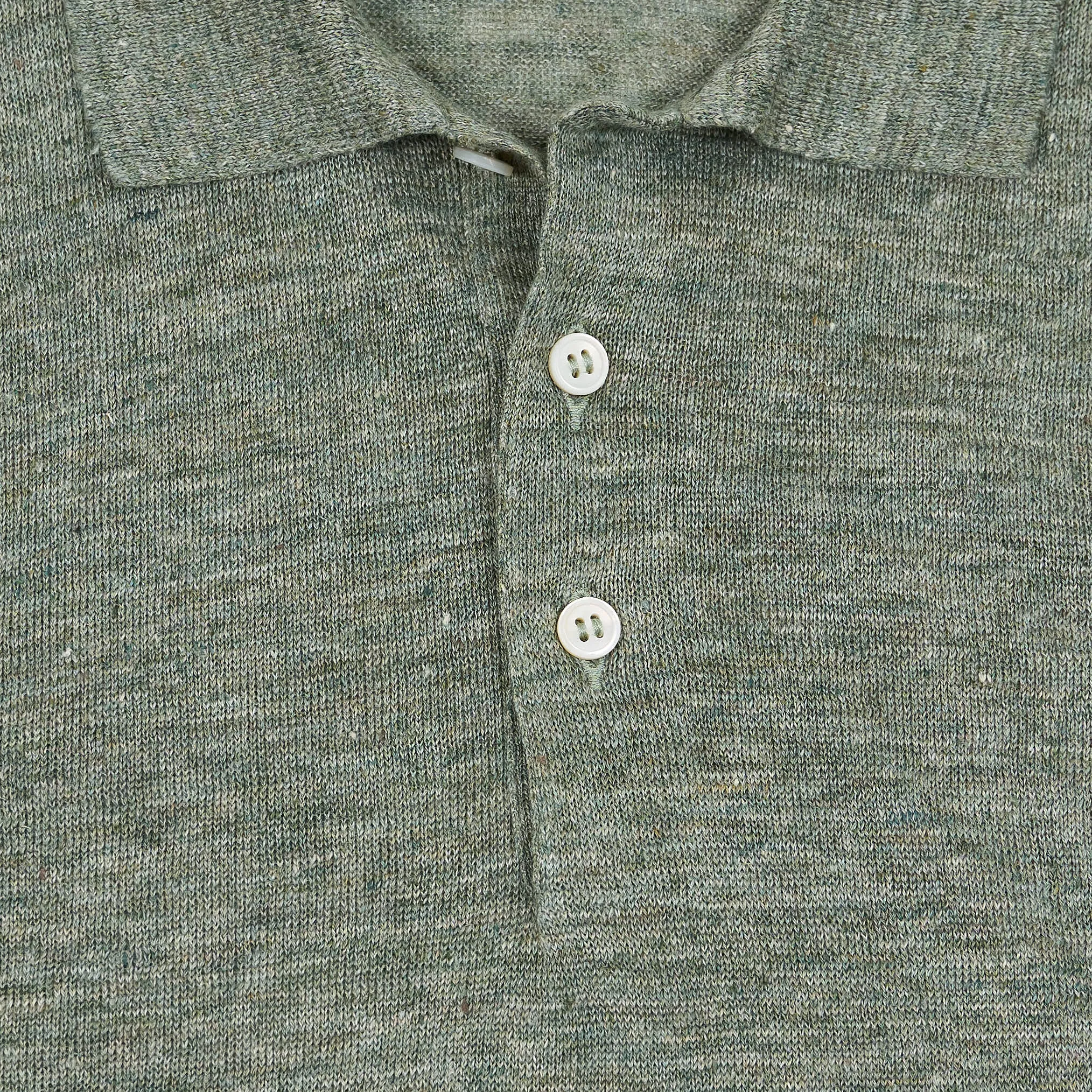 Gran Sasso Short Sleeve Linen Polo Shirt sold by DeeCee style product image thumbnail 3