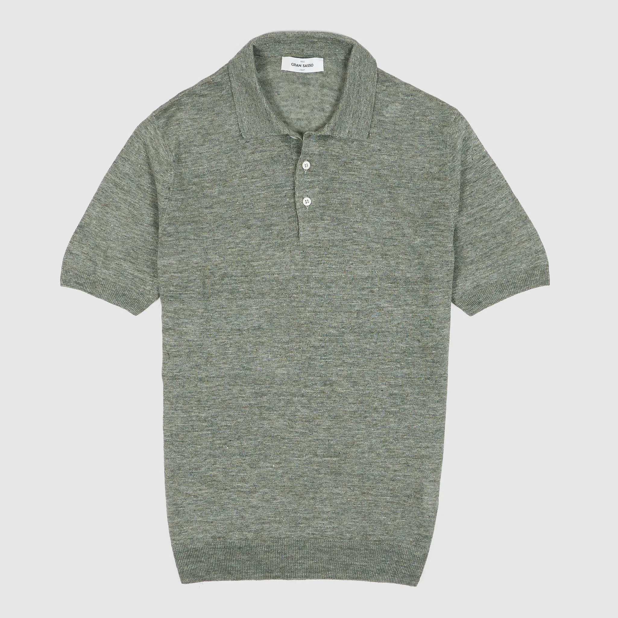 Gran Sasso Short Sleeve Linen Polo Shirt sold by DeeCee style