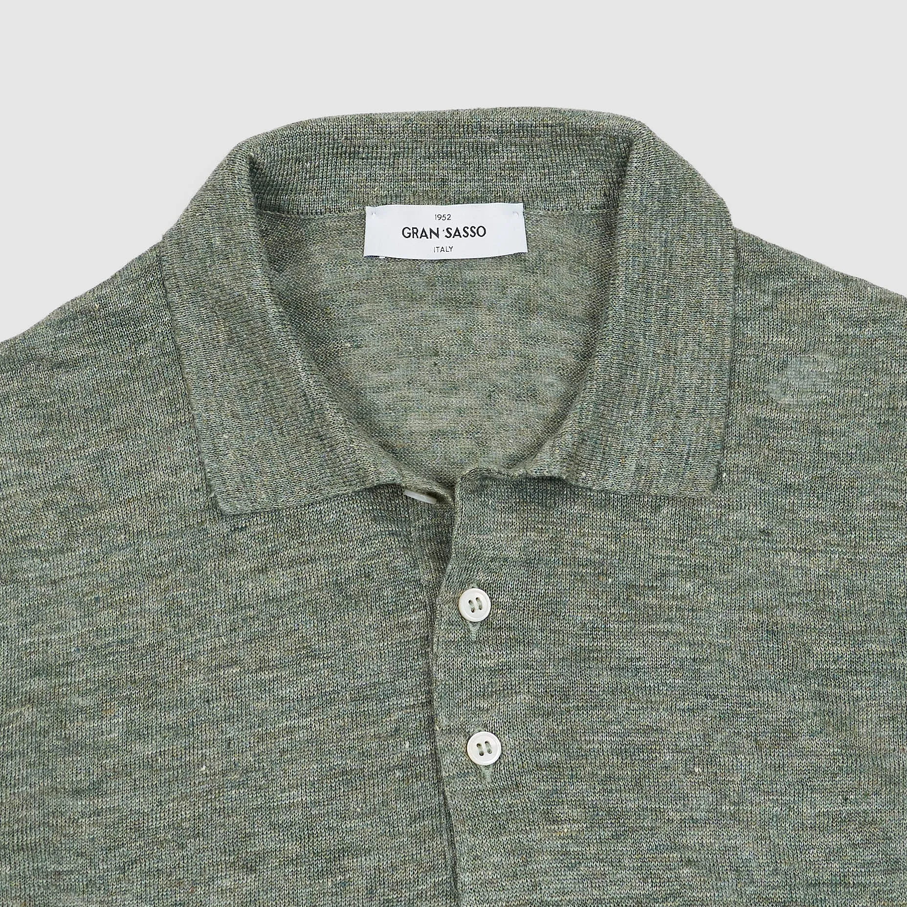 Gran Sasso Short Sleeve Linen Polo Shirt sold by DeeCee style product image thumbnail 2
