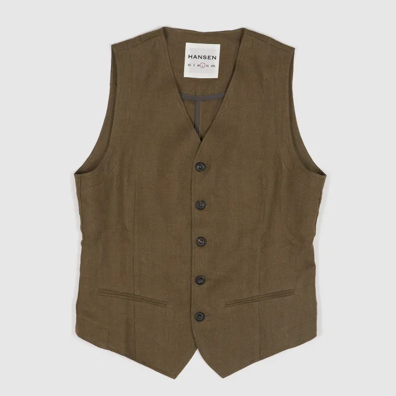 Hansen Linen Vest sold by DeeCee style