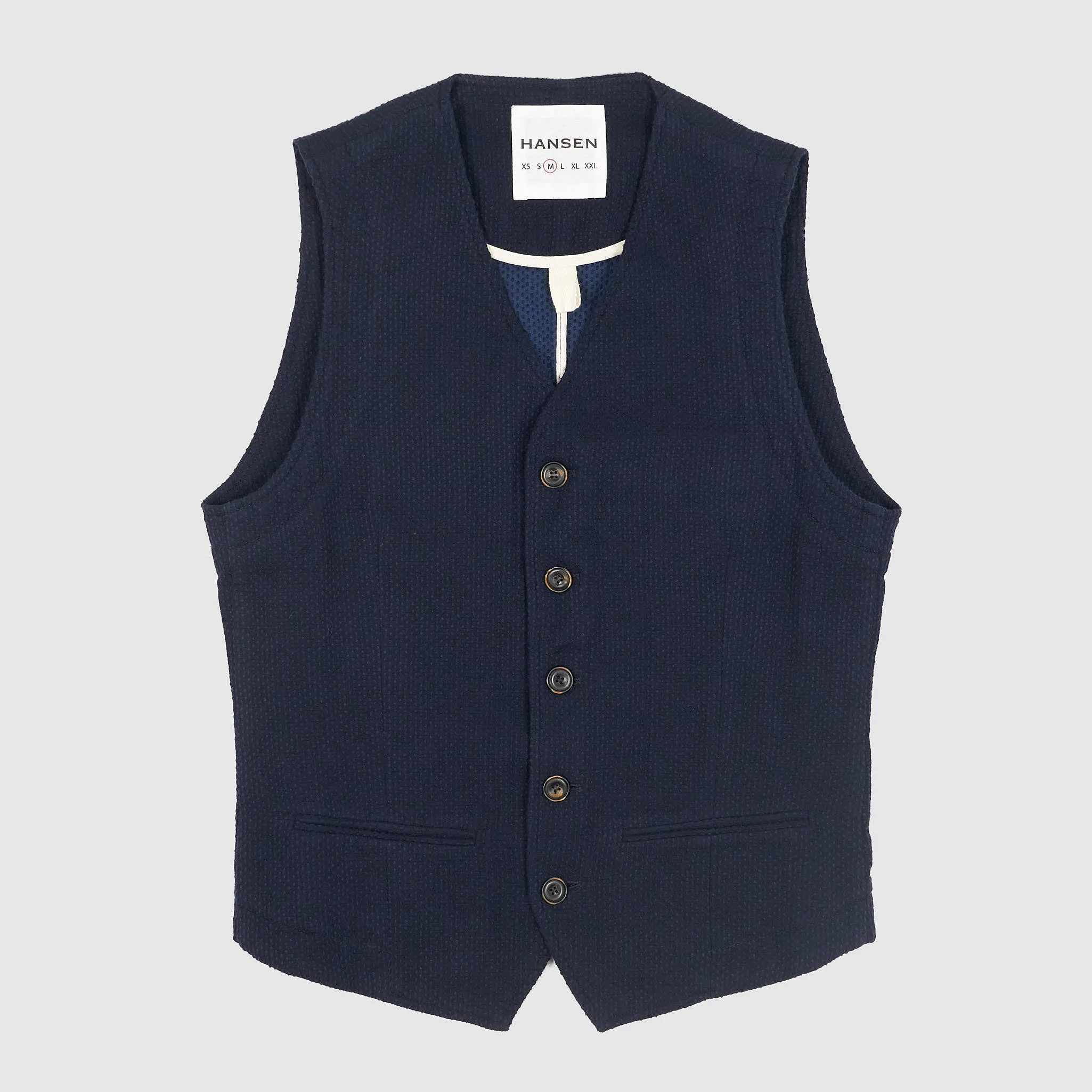 Hansen Sashiko Waistcoat Vest sold by DeeCee style