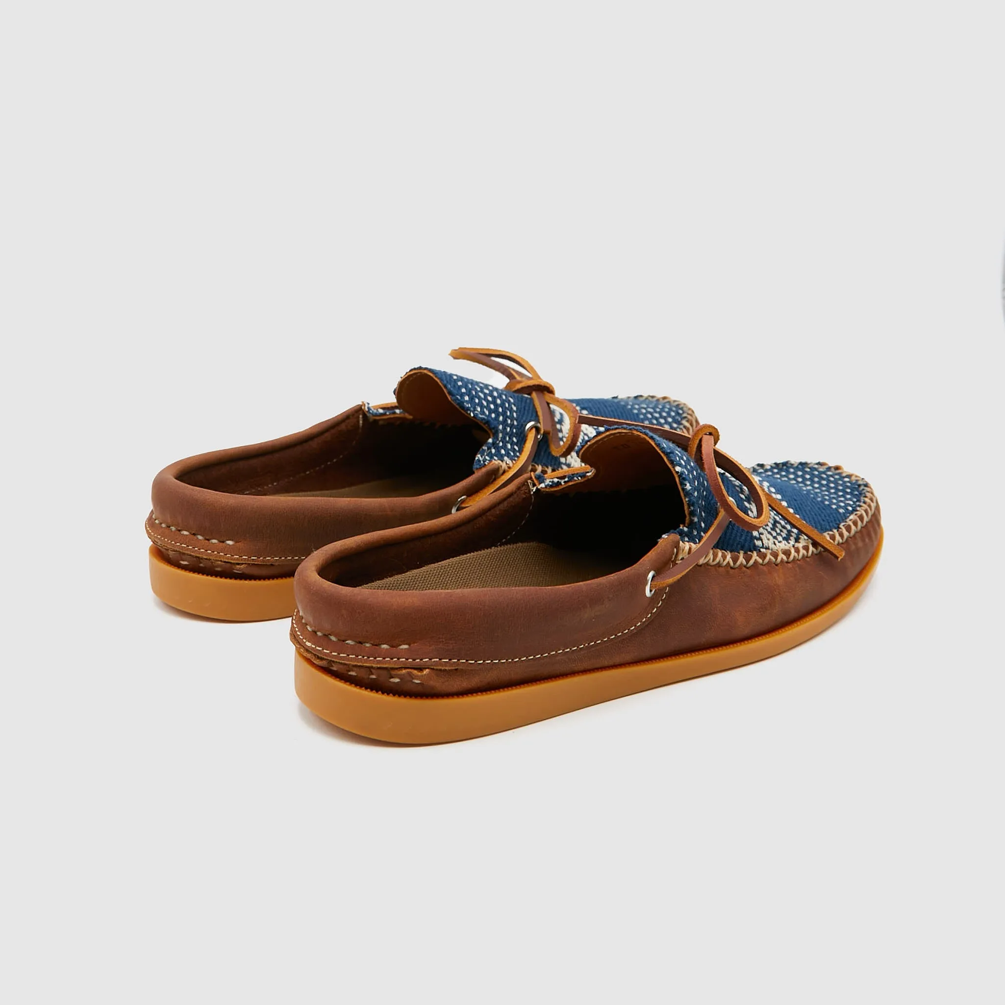 Easymoc Leather and Sashiko Fabric Slip on Shoes sold by DeeCee style product image thumbnail 5