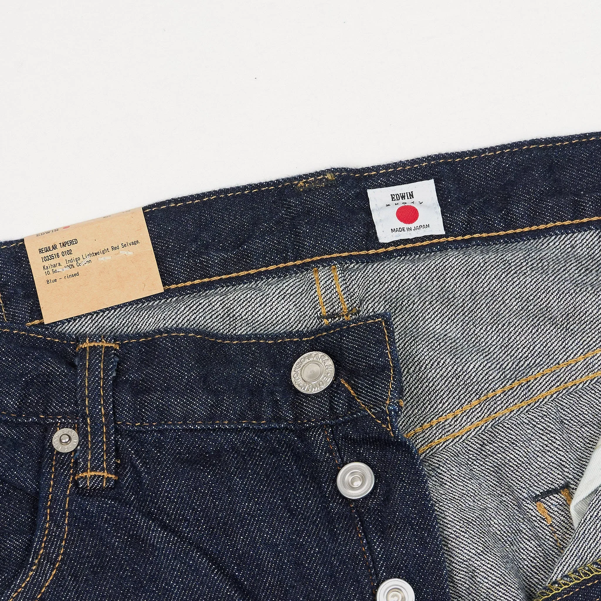 Edwin 5-Pocket Regular Tapered Rinsed Red Selvage Jeans sold by DeeCee style product image thumbnail 5