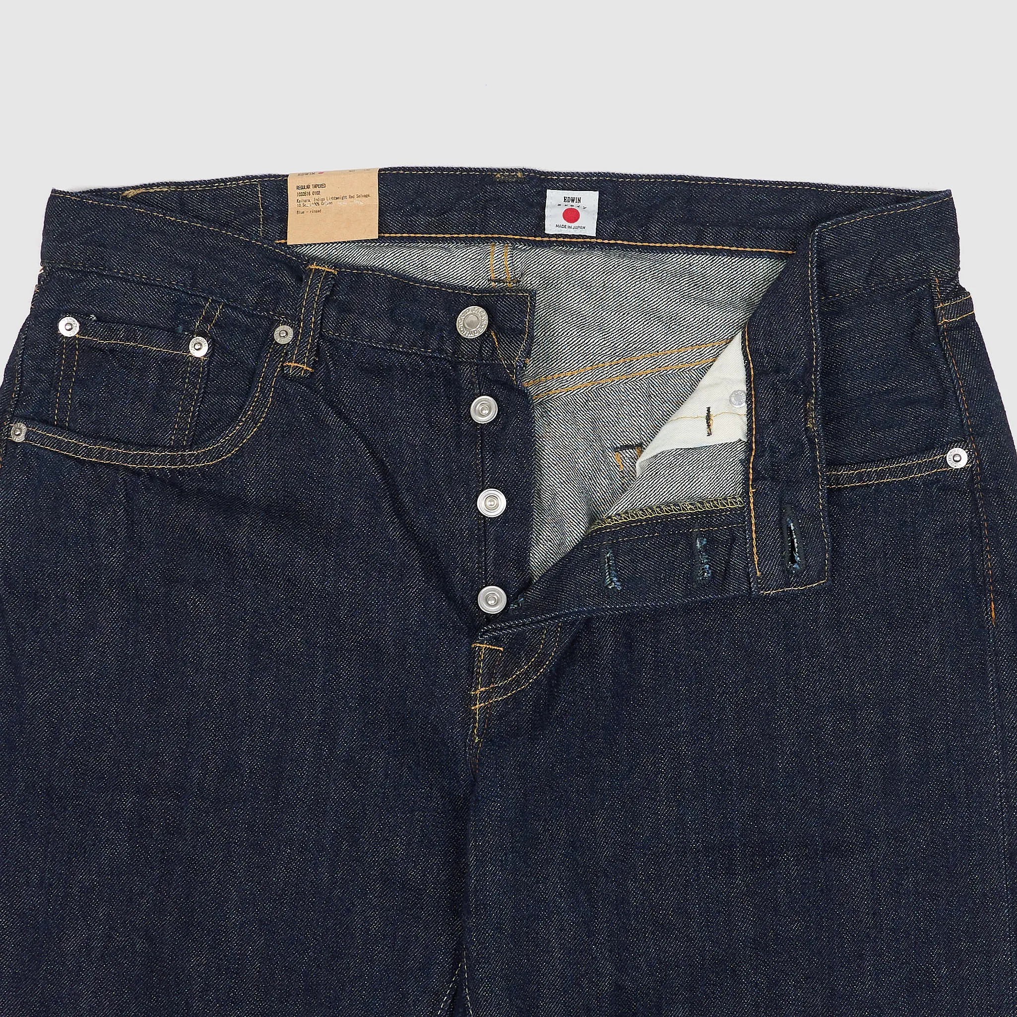 Edwin 5-Pocket Regular Tapered Rinsed Red Selvage Jeans sold by DeeCee style product image thumbnail 4