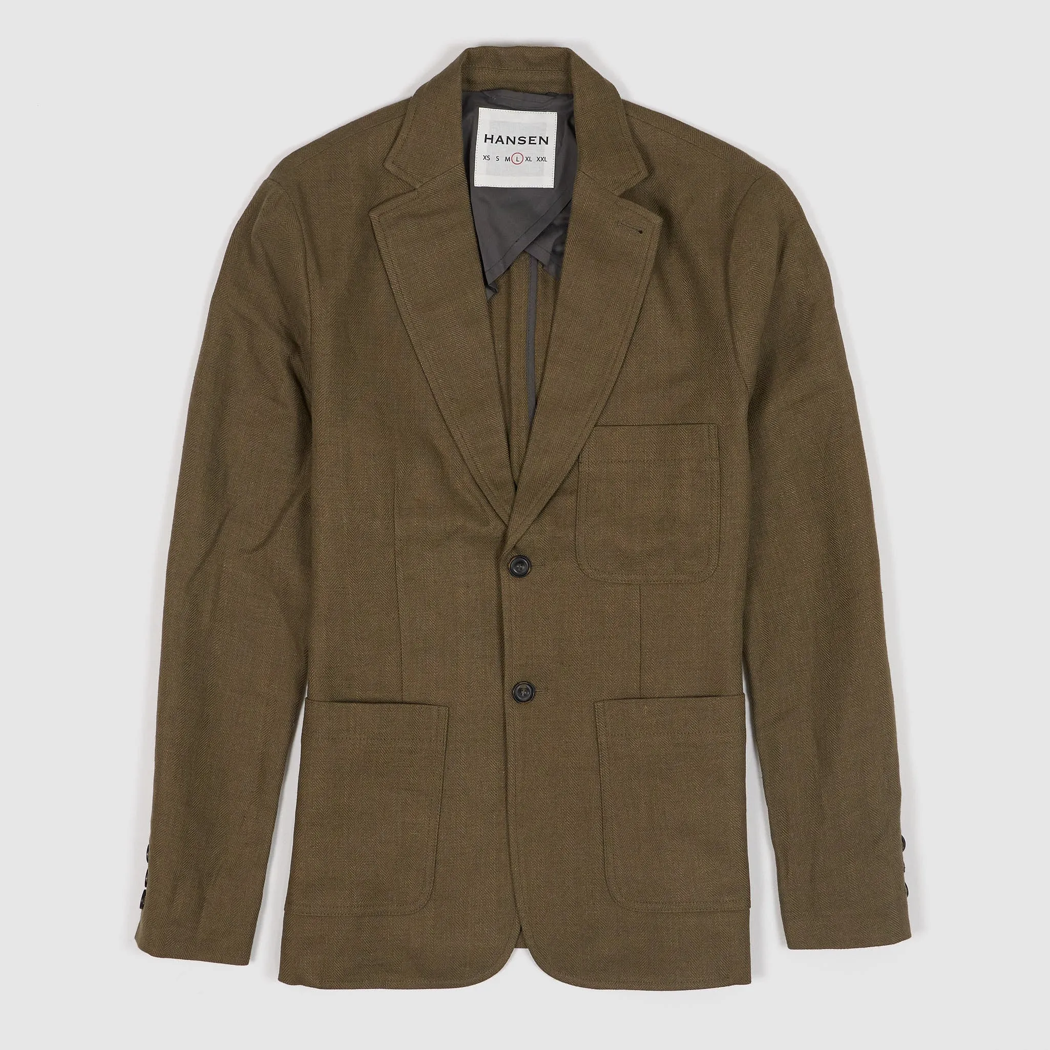Hansen Classic Two-Button Linen Blazer sold by DeeCee style