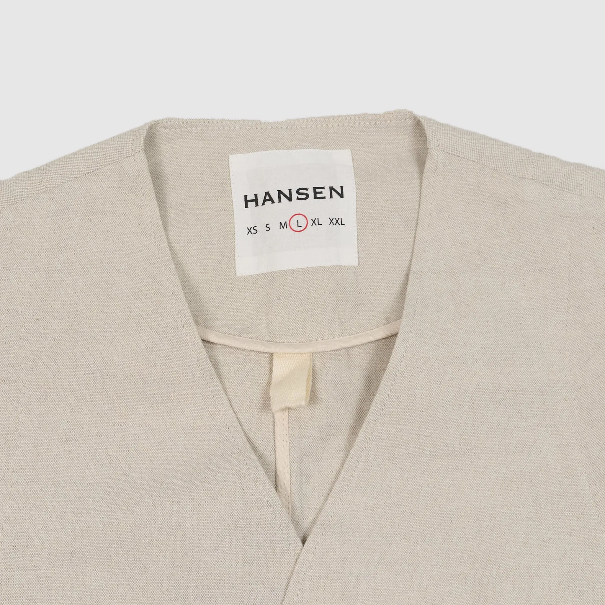 Hansen Natural Flax Waistcoat sold by DeeCee style product image thumbnail 3