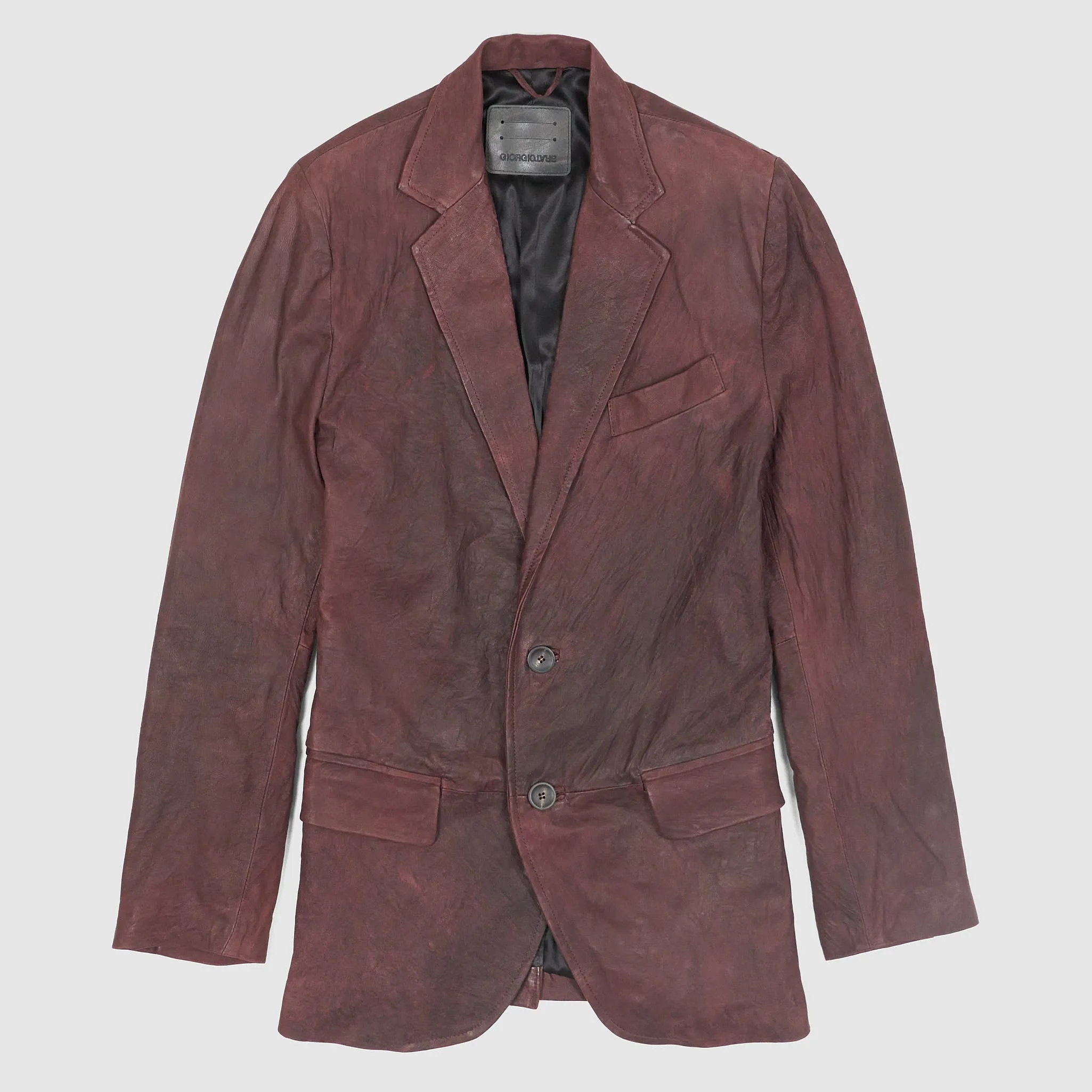 Giorgio Brato Lamb Leather Blazer sold by DeeCee style