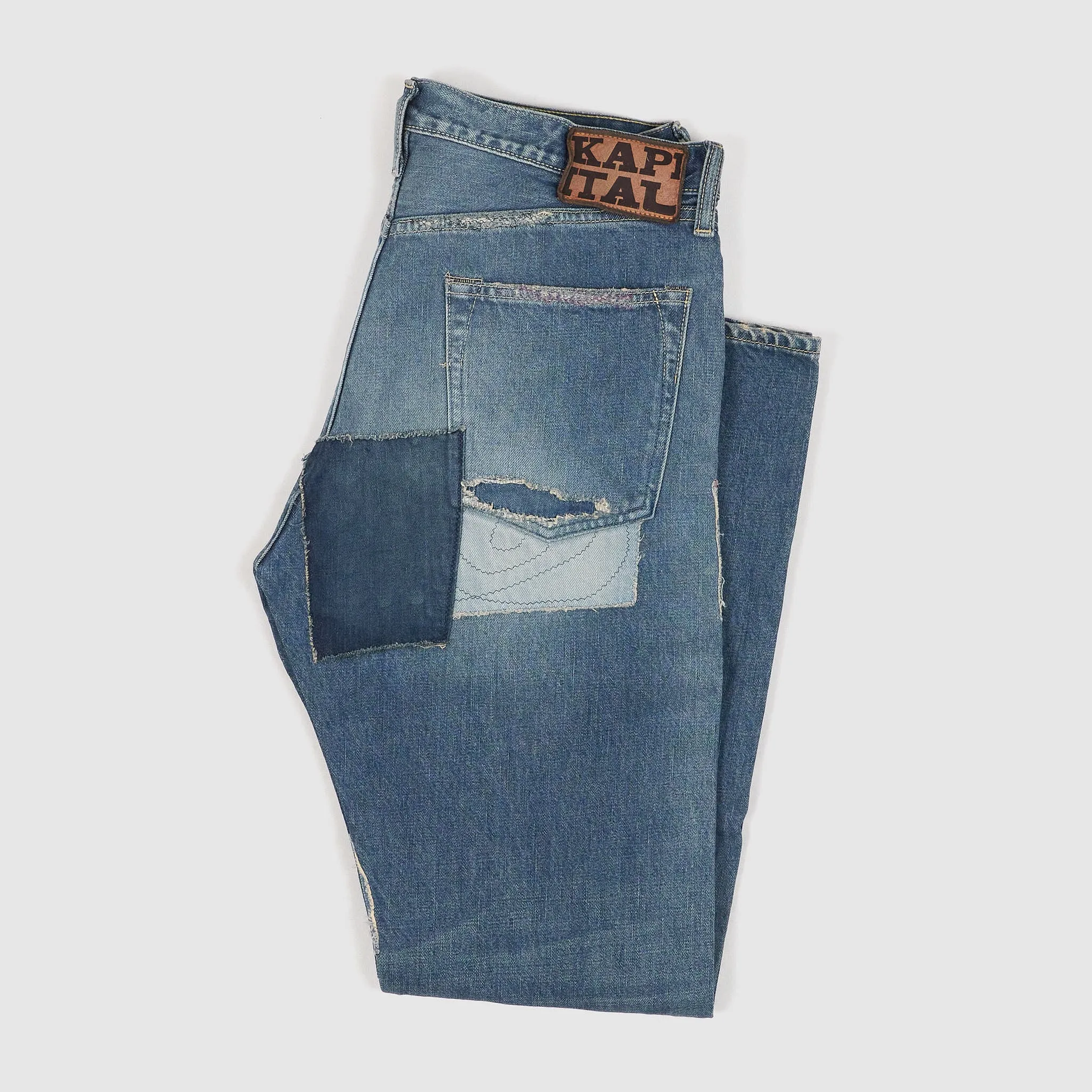 Kapital 5-Pocket 14oz Monkey Cisco Patchwork Jeans sold by DeeCee style product image thumbnail 2