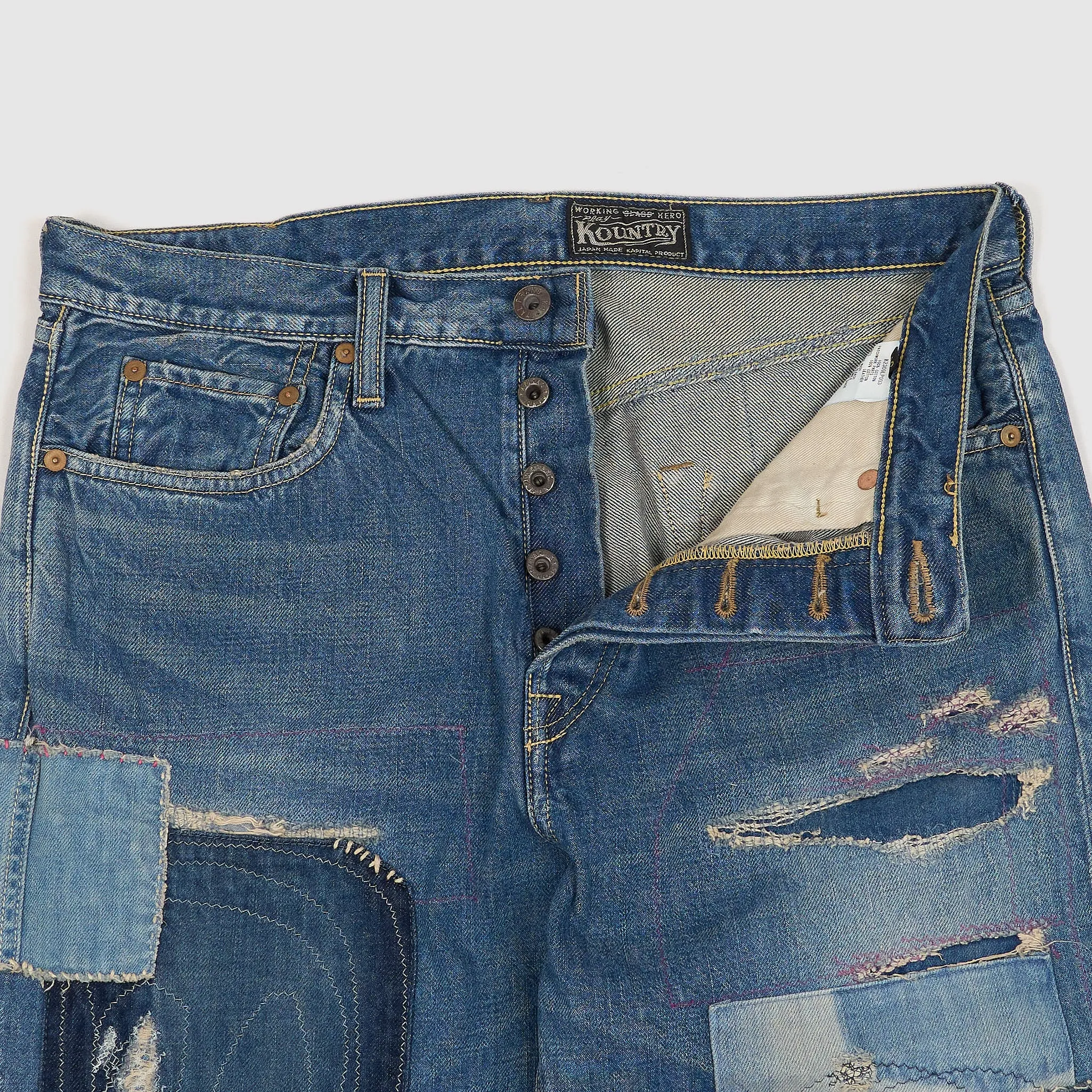 Kapital 5-Pocket 14oz Monkey Cisco Patchwork Jeans sold by DeeCee style product image thumbnail 4