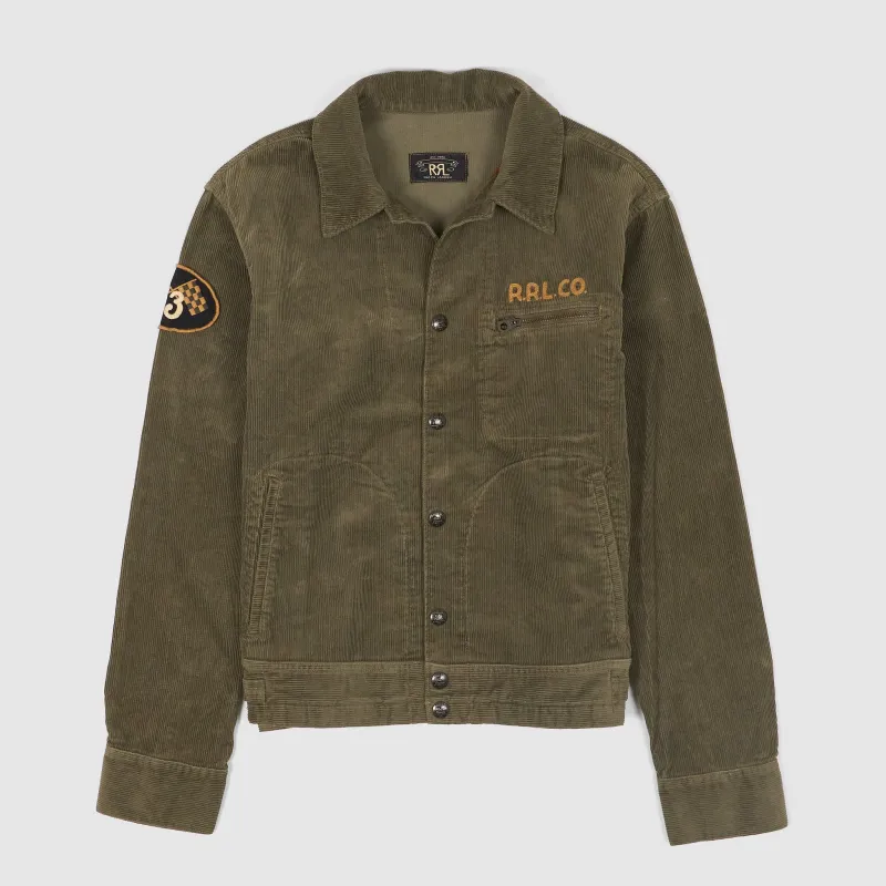 Double RL Embroidered Corduroy Jacket sold by DeeCee style