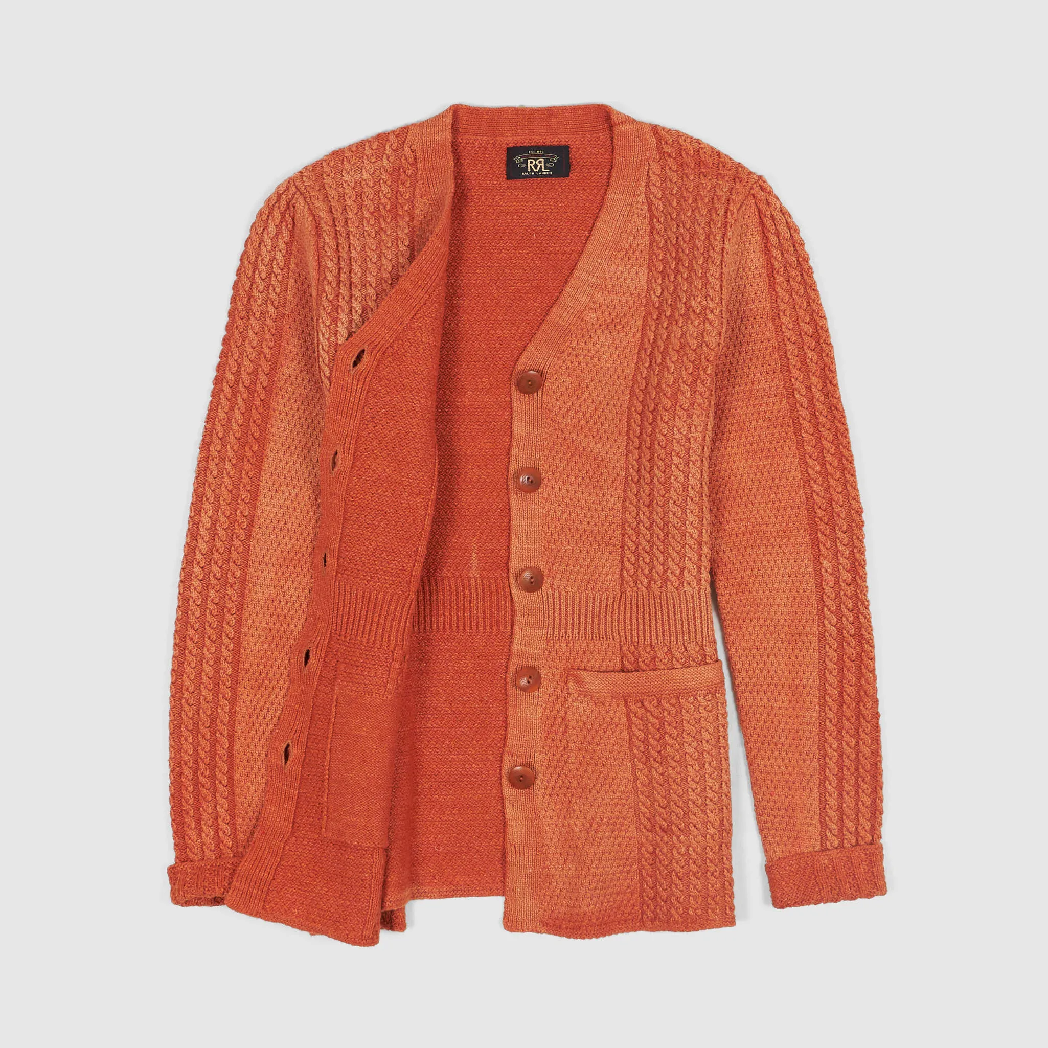 Double RL Ladies Cable Knitted Long Cardigan With Pockets sold by DeeCee style product image thumbnail 2