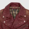 Double RL Ladies Studded Leather Biker Jacket sold by DeeCee style