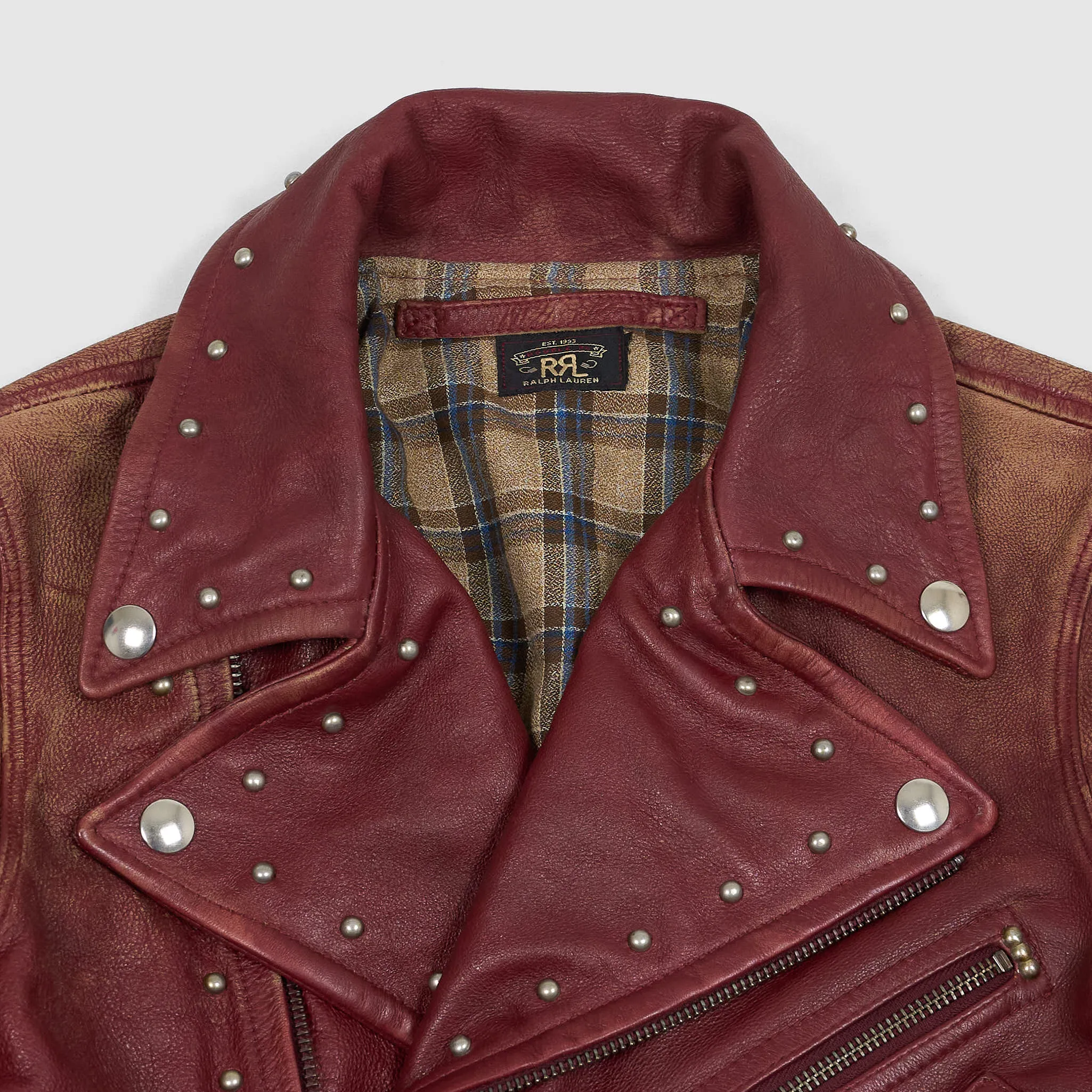 Double RL Ladies Studded Leather Biker Jacket sold by DeeCee style product image thumbnail 3