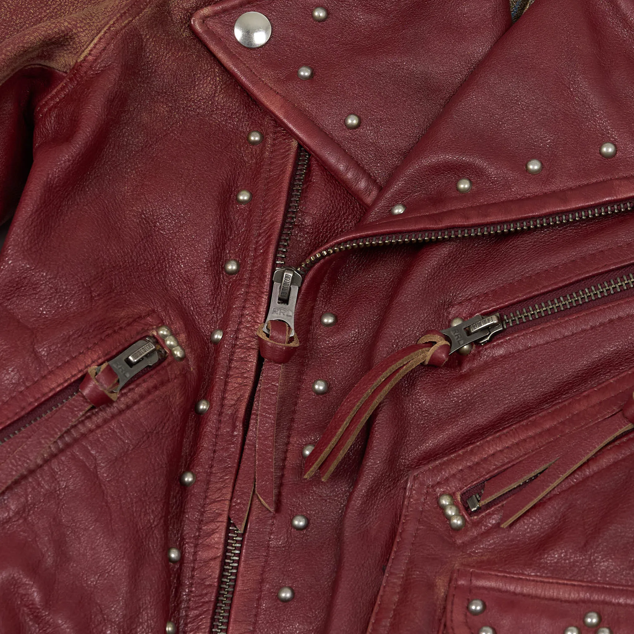 Double RL Ladies Studded Leather Biker Jacket sold by DeeCee style product image thumbnail 4
