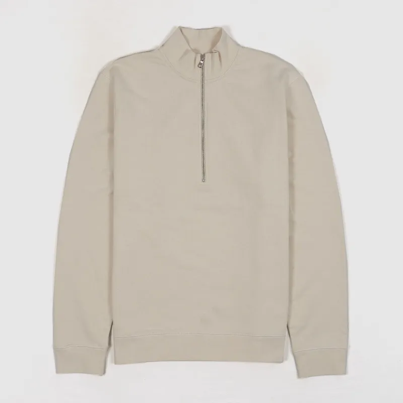Sunspel Loopback Half Zip Sweater sold by DeeCee style