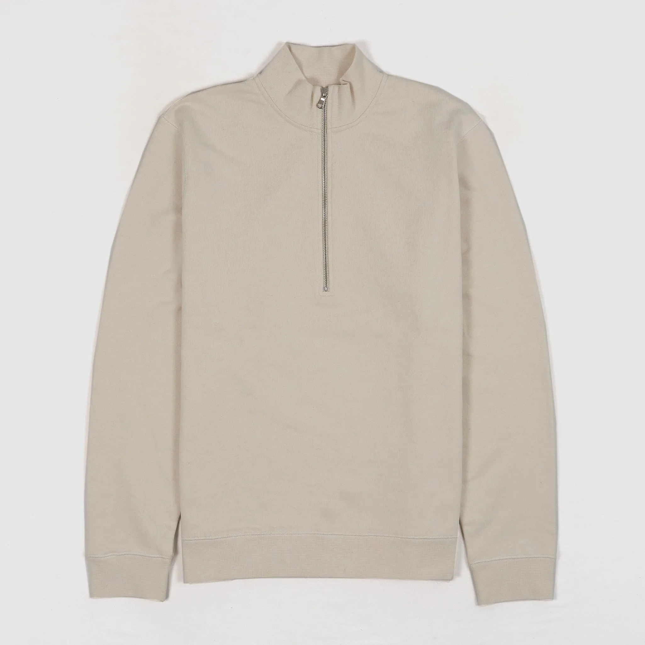 Sunspel Loopback Half Zip Sweater sold by DeeCee style