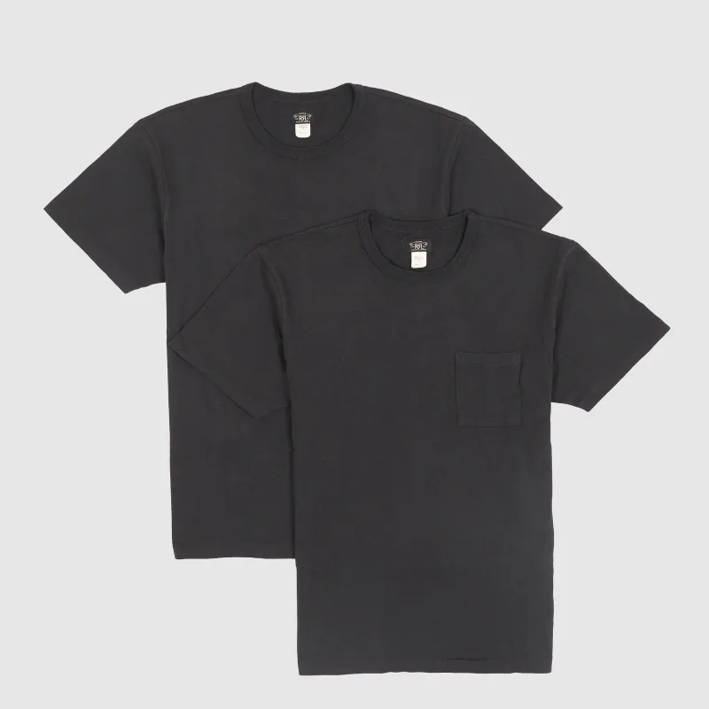 Double RL Short Sleeve Medium Weight Double Pack Pocket T-Shirts made by Double RL