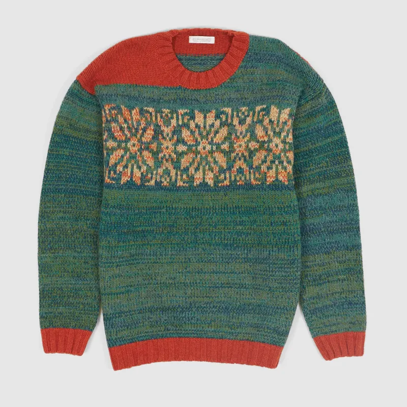 Eribé Knitwear  Crew-Neck Patterned Knitted Pullover sold by DeeCee style