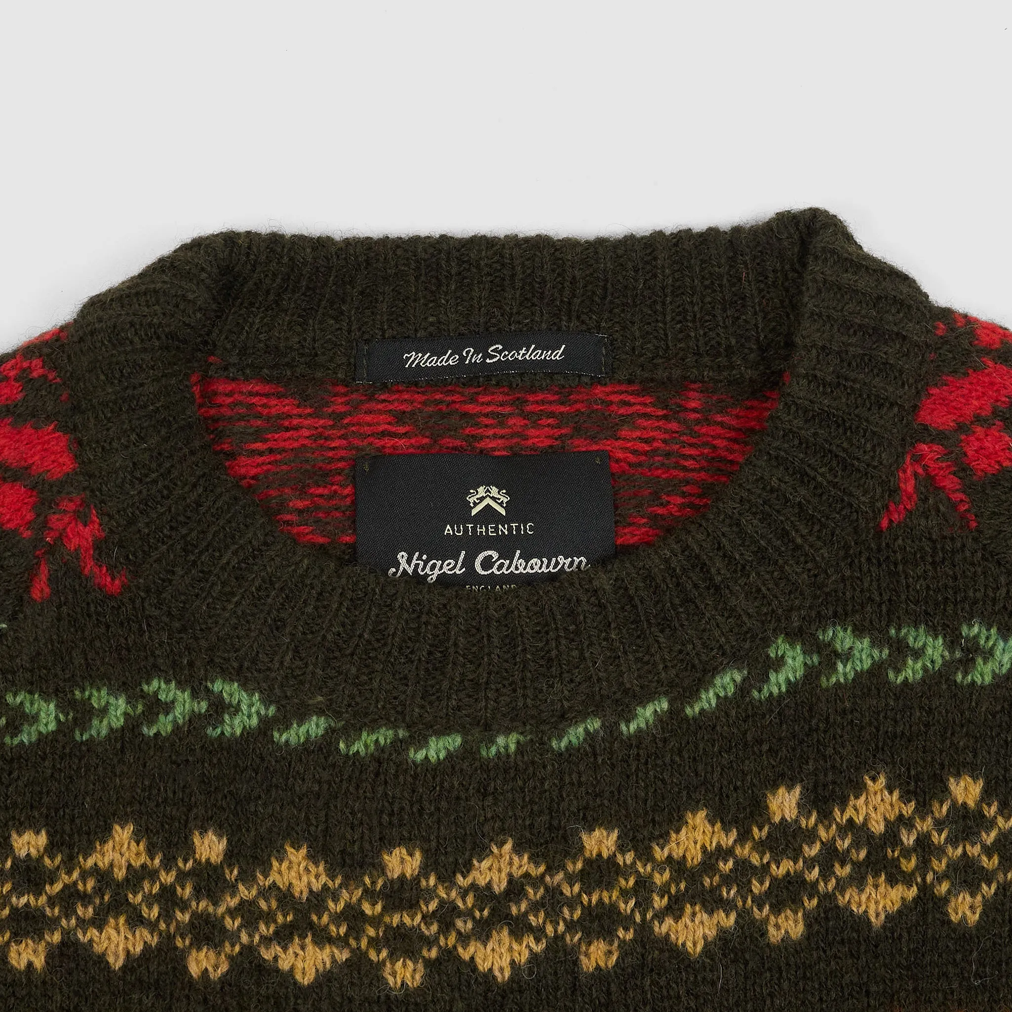 Nigel Cabourn Fair Isle Crew Neck Jumper sold by DeeCee style product image thumbnail 3