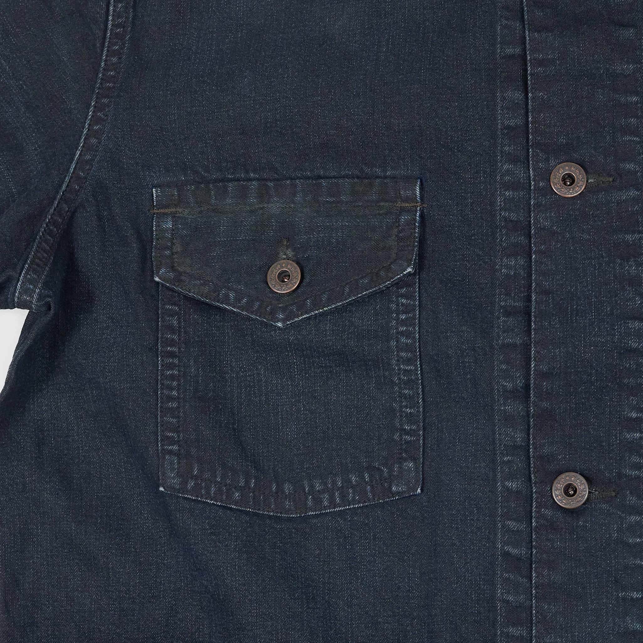 Double RL Indigo Work Shirt Jacket With Corduroy Application sold by DeeCee style product image thumbnail 5