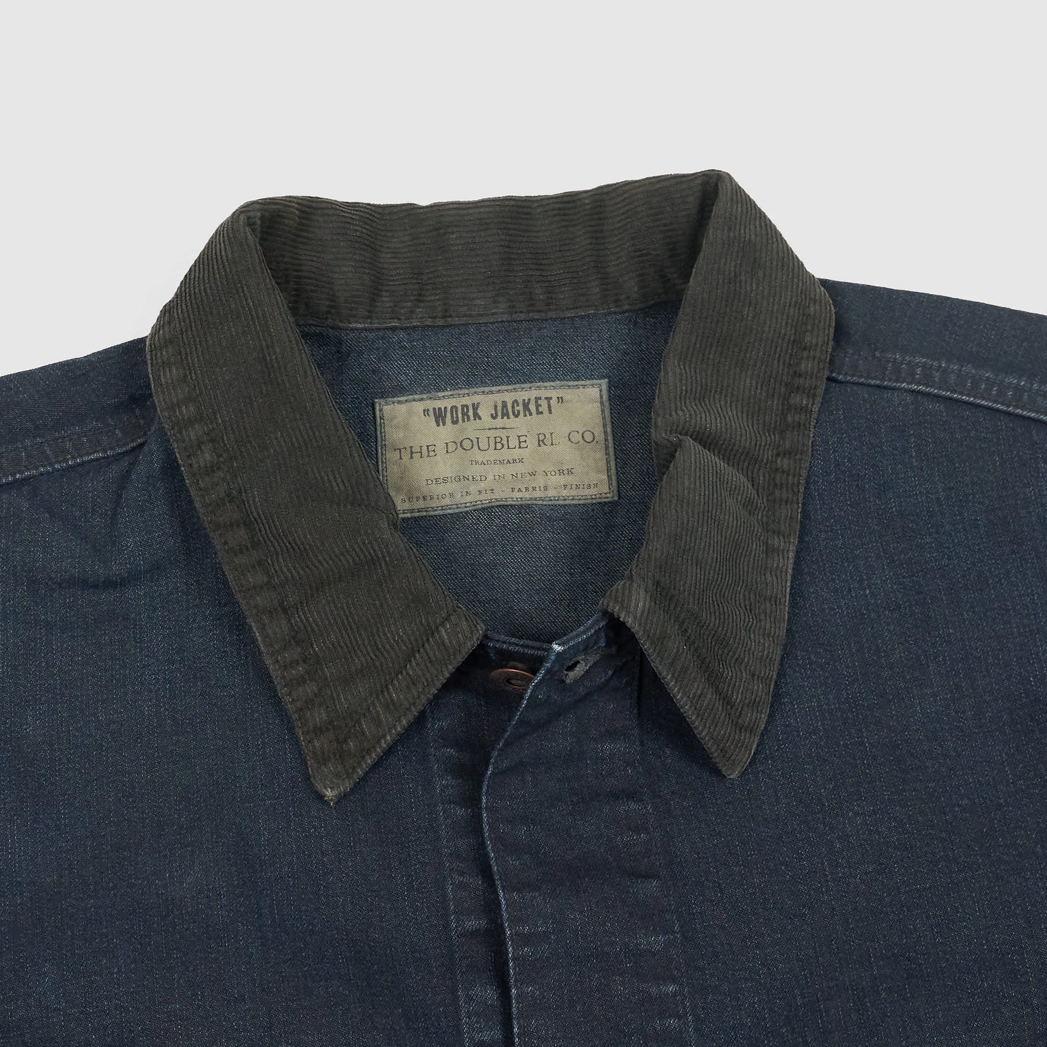Double RL Indigo Work Shirt Jacket With Corduroy Application sold by DeeCee style product image thumbnail 3