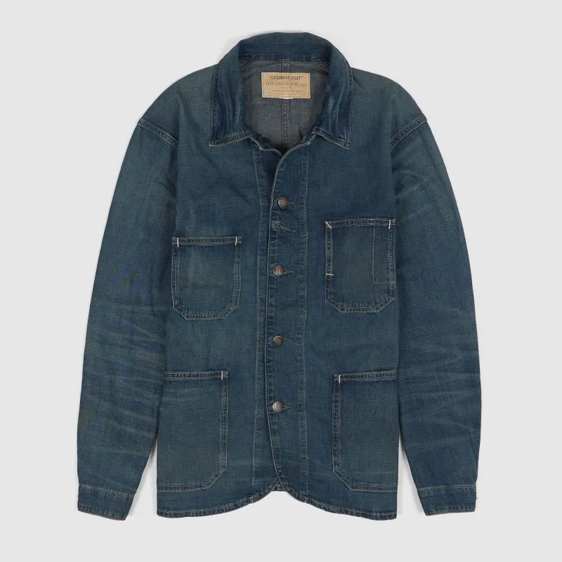 Double RL Engineer Shirt Jacket Cotton- Linen Denim sold by DeeCee style