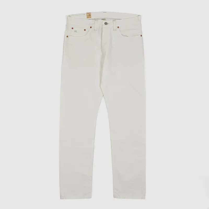 Double RL 5-Pocket Slim Fit White Jeans sold by DeeCee style