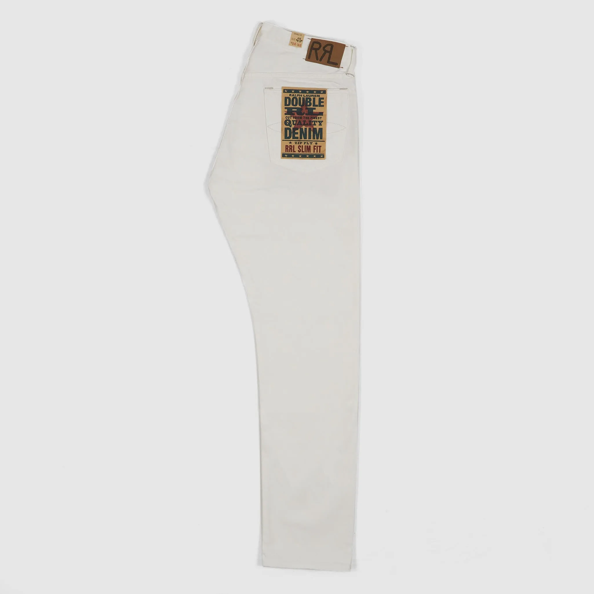 Double RL 5-Pocket Slim Fit White Jeans sold by DeeCee style product image thumbnail 2