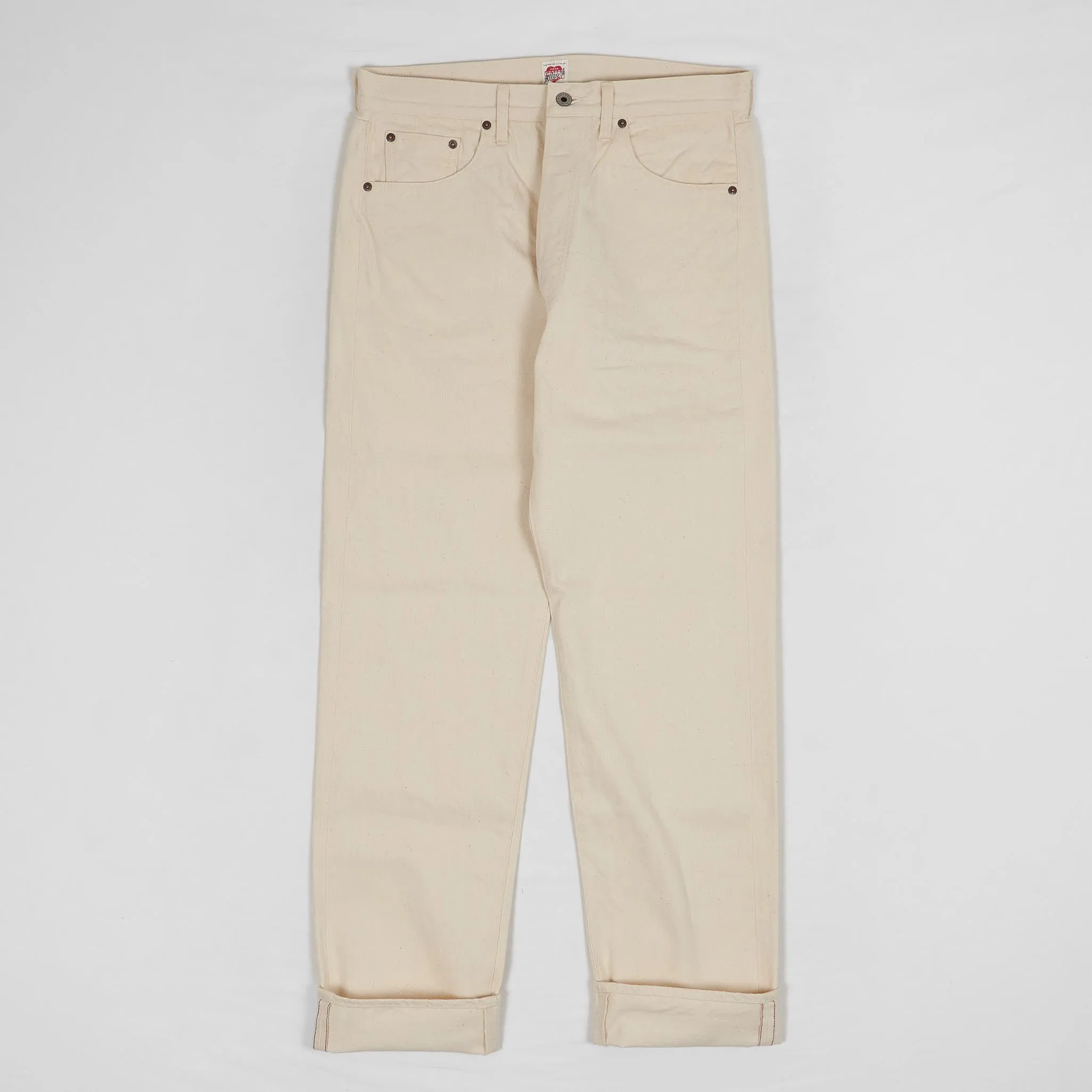 Allevol 5-Pocket Natural Straight Leg Selvage 5 Pocket Jeans sold by DeeCee style