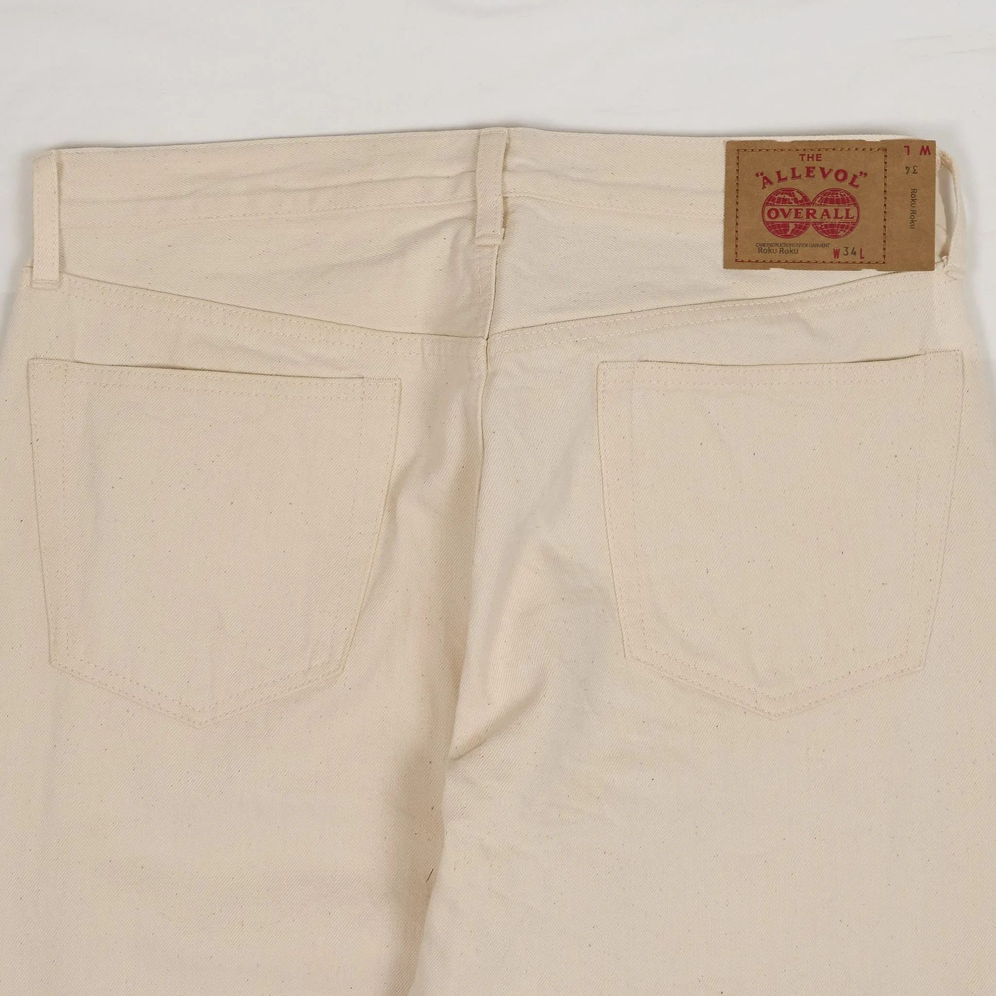 Allevol 5-Pocket Natural Straight Leg Selvage 5 Pocket Jeans sold by DeeCee style product image thumbnail 4