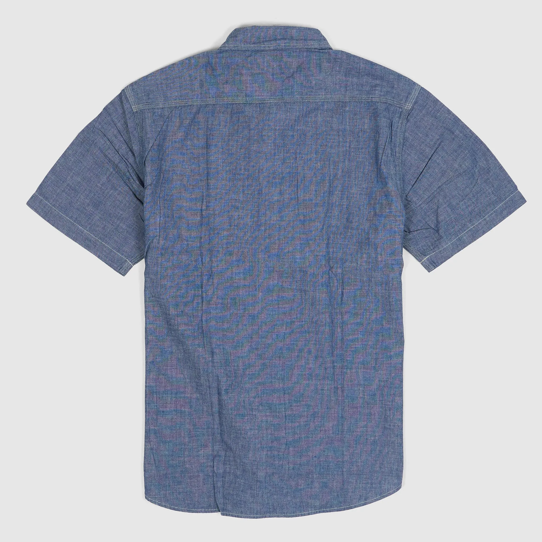 Double RL Indigo Chambray Work shirt Short Sleeves sold by DeeCee style product image thumbnail 2