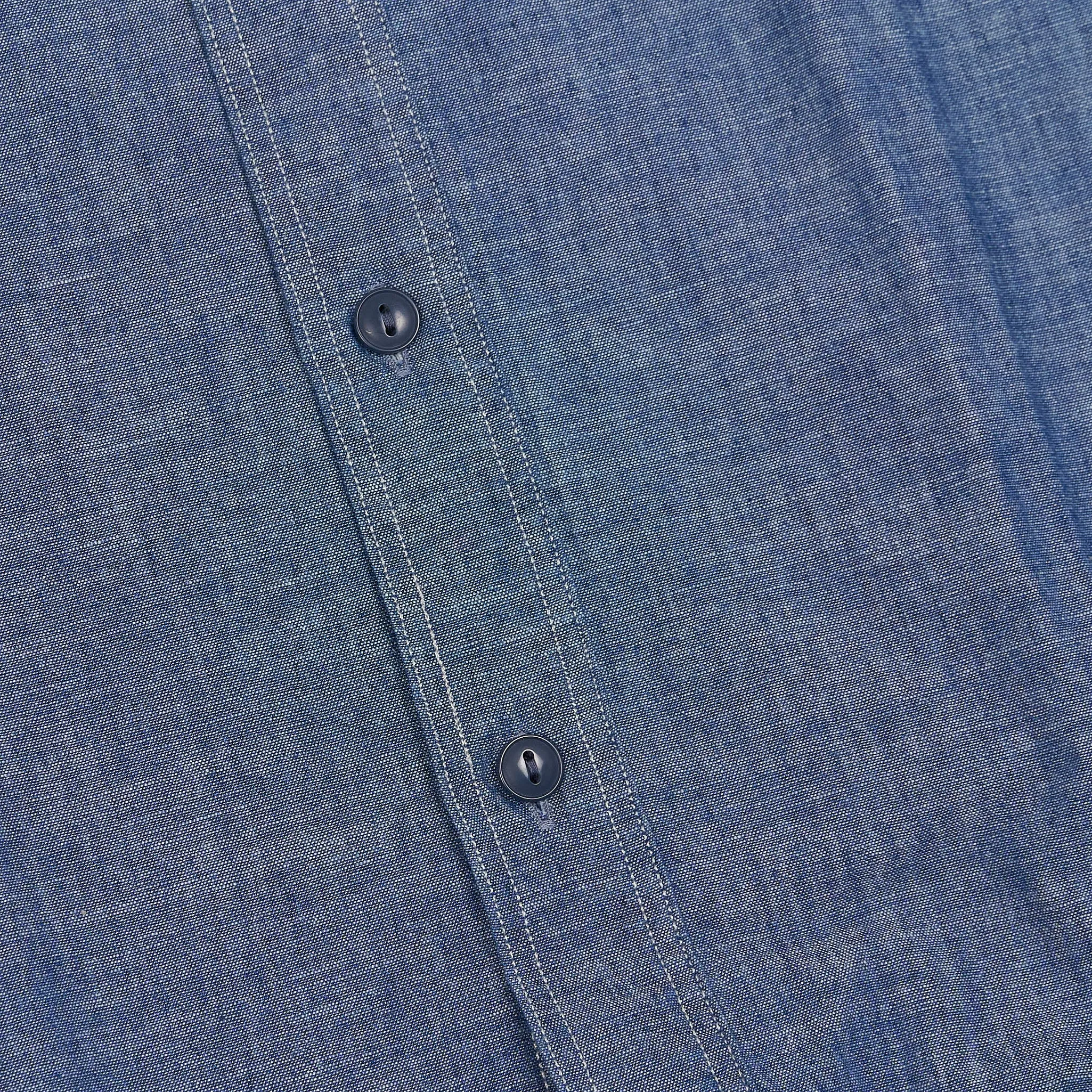 Double RL Indigo Chambray Work shirt Short Sleeves sold by DeeCee style product image thumbnail 4