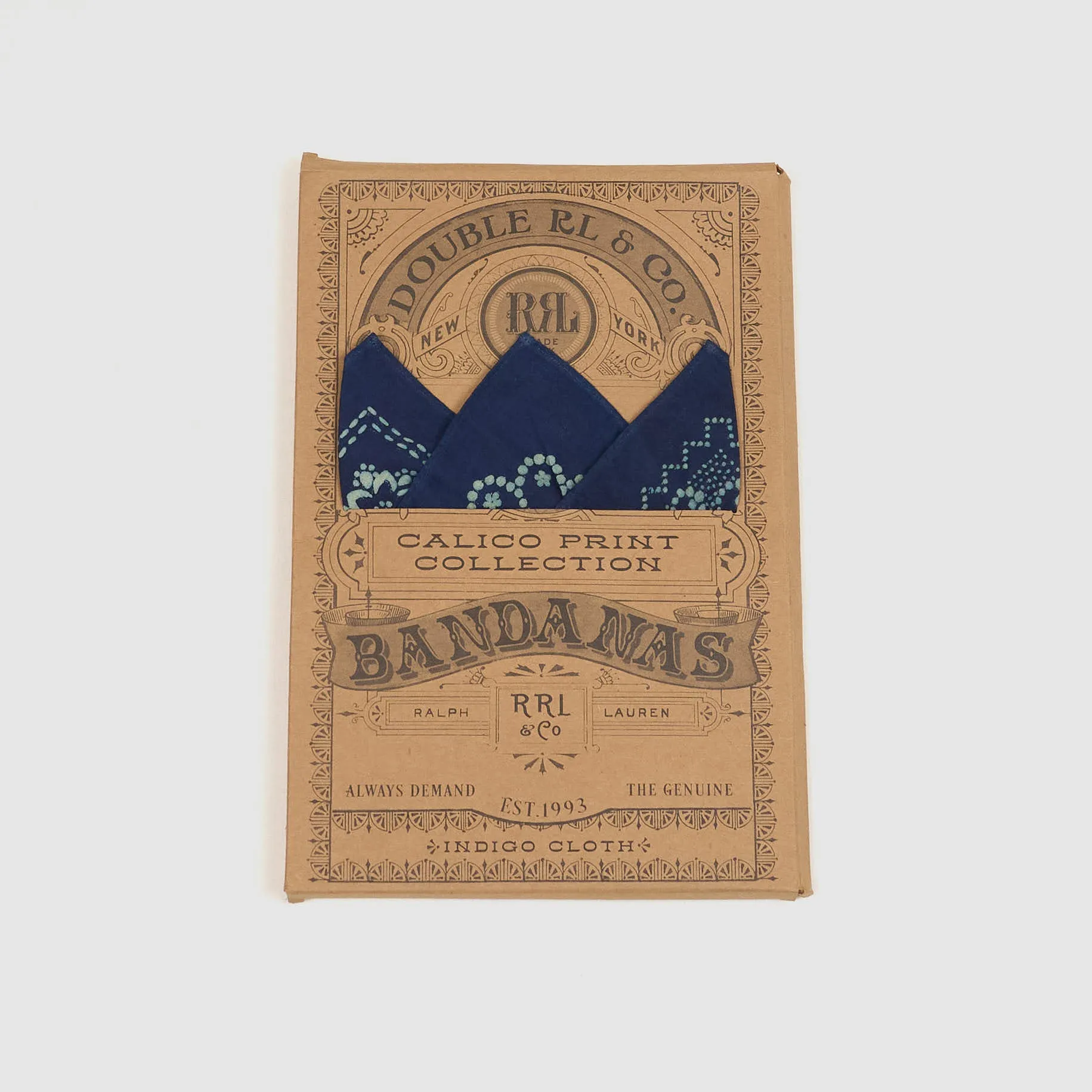 Double RL Indigo Bandanas Packt in Three Piece Set sold by DeeCee style product image thumbnail 5