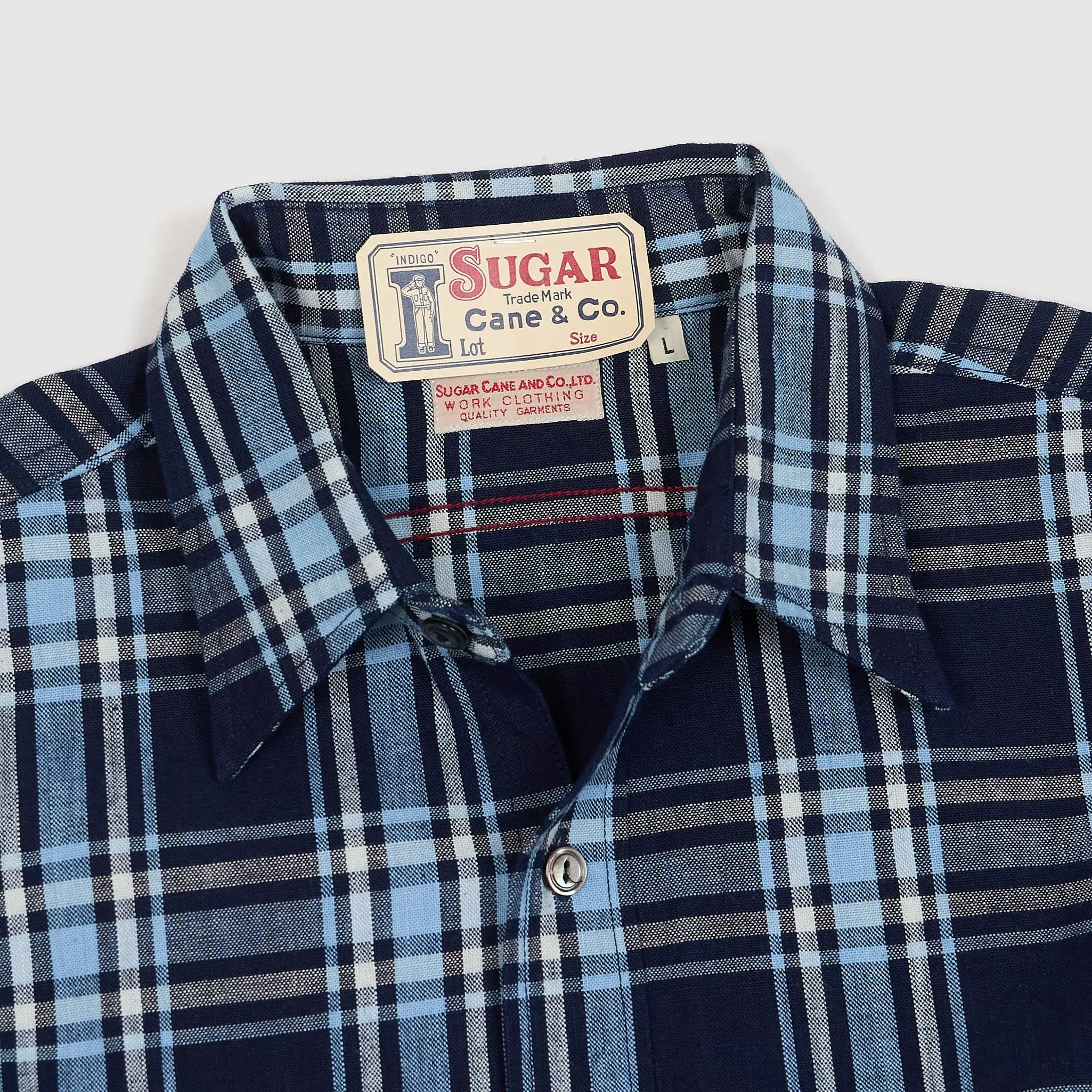 Sugar Cane Plaid Work Shirt sold by DeeCee style product image thumbnail 3