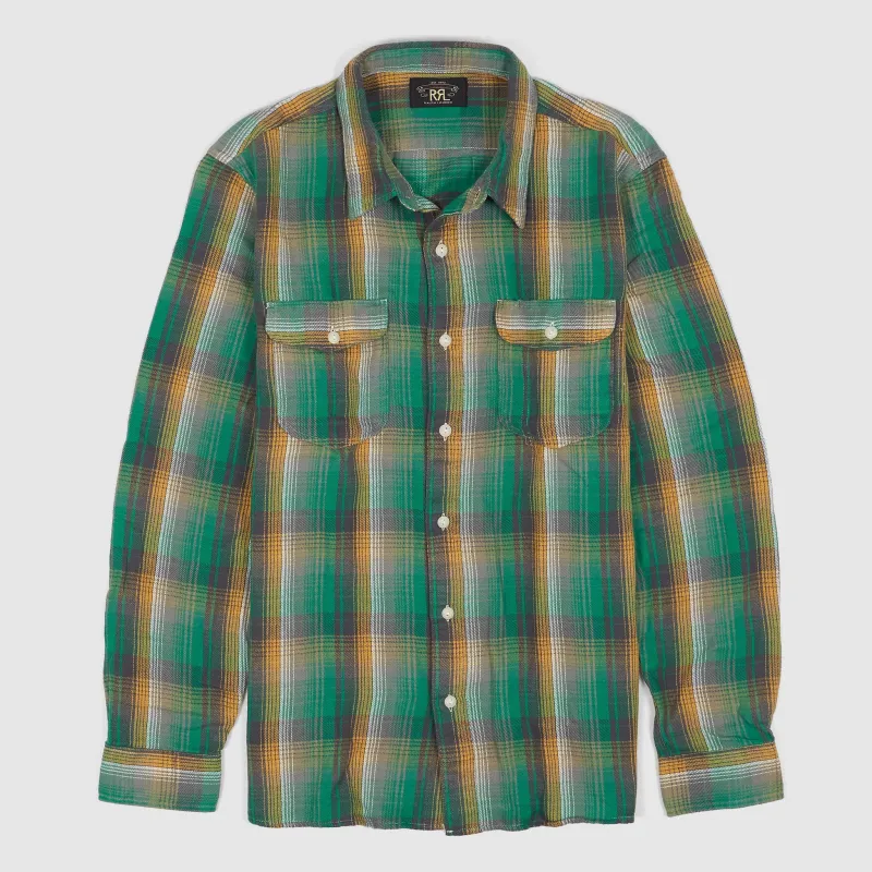 Double RL Woven Plaid Work Shirt sold by DeeCee style