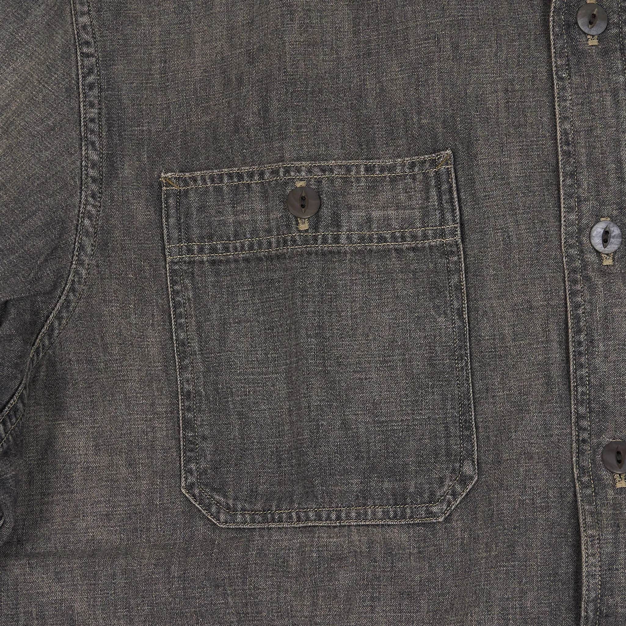 Double RL Black Chambray Long Sleeve Work Shirt sold by DeeCee style product image thumbnail 5