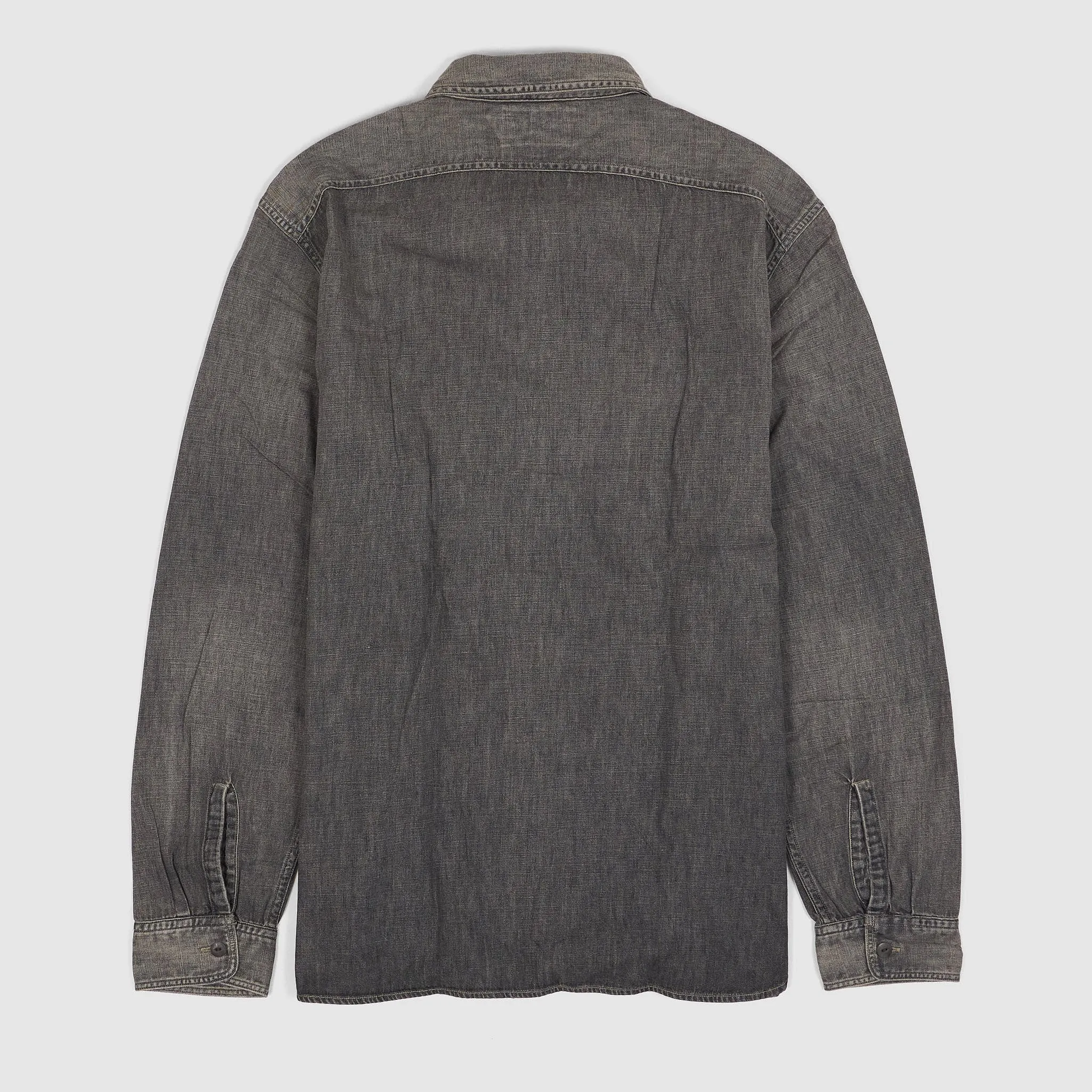 Double RL Black Chambray Long Sleeve Work Shirt sold by DeeCee style product image thumbnail 2