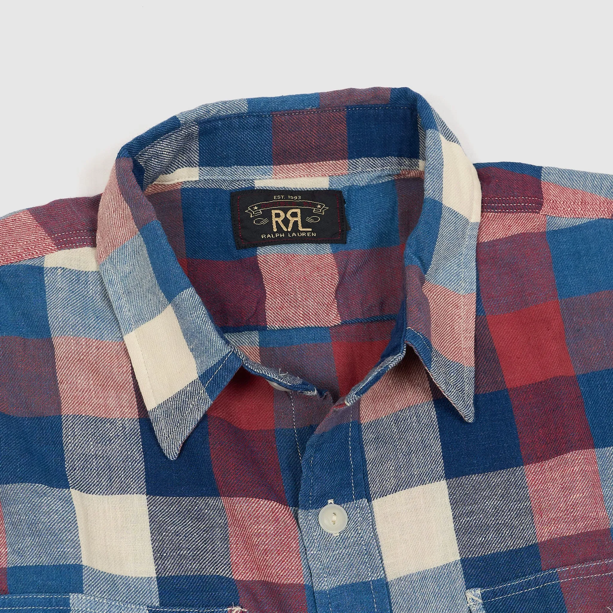 Double RL Multicolor Plaid Long Sleeve Work Shirt sold by DeeCee style product image thumbnail 3