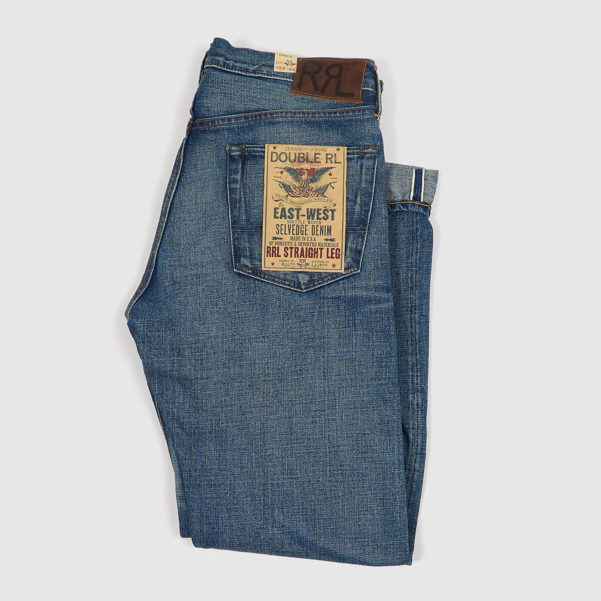 Double RL East-West Vintage Washed Straight Leg Selvage Jeans sold by DeeCee style product image thumbnail 2