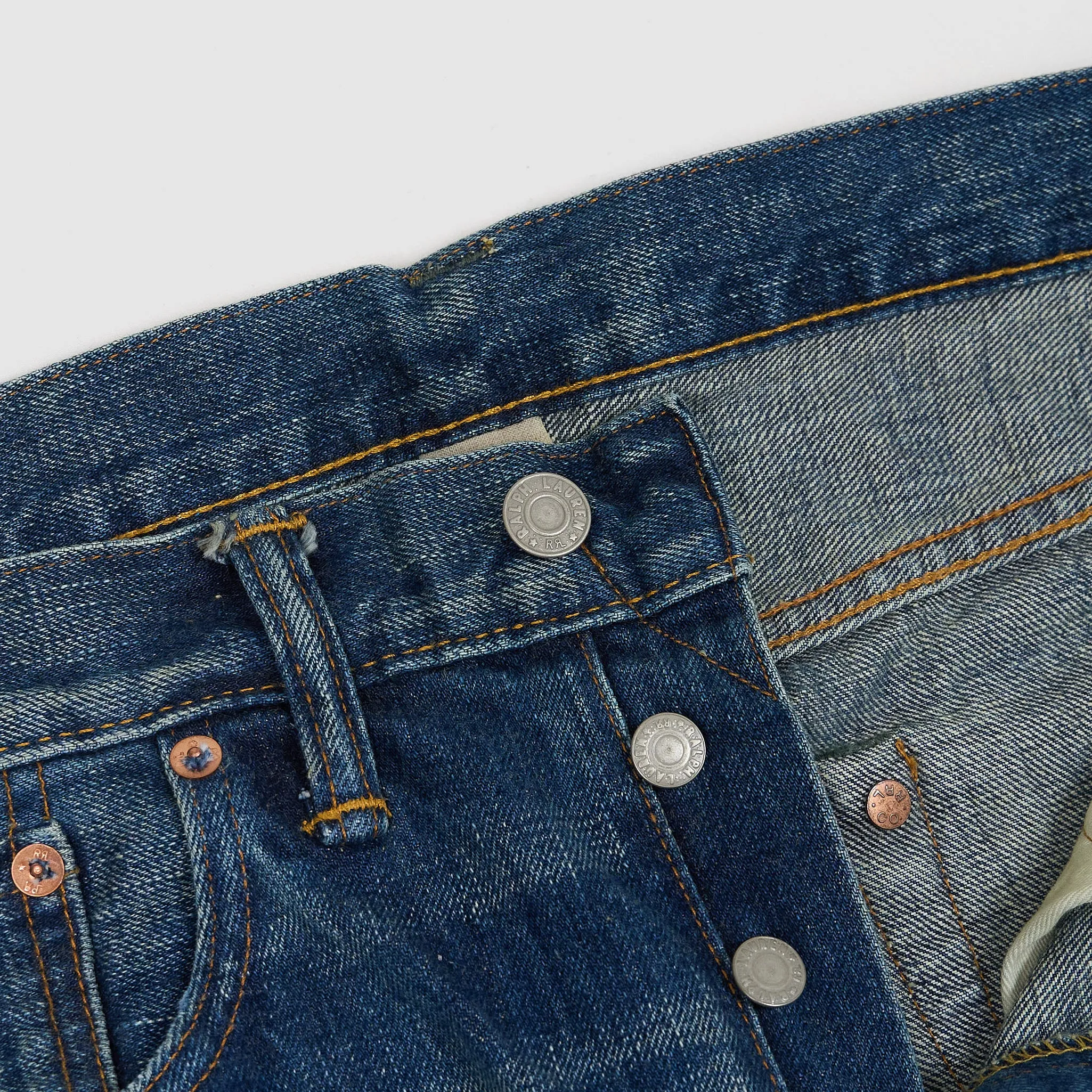 Double RL East-West Vintage Washed Straight Leg Selvage Jeans sold by DeeCee style product image thumbnail 5