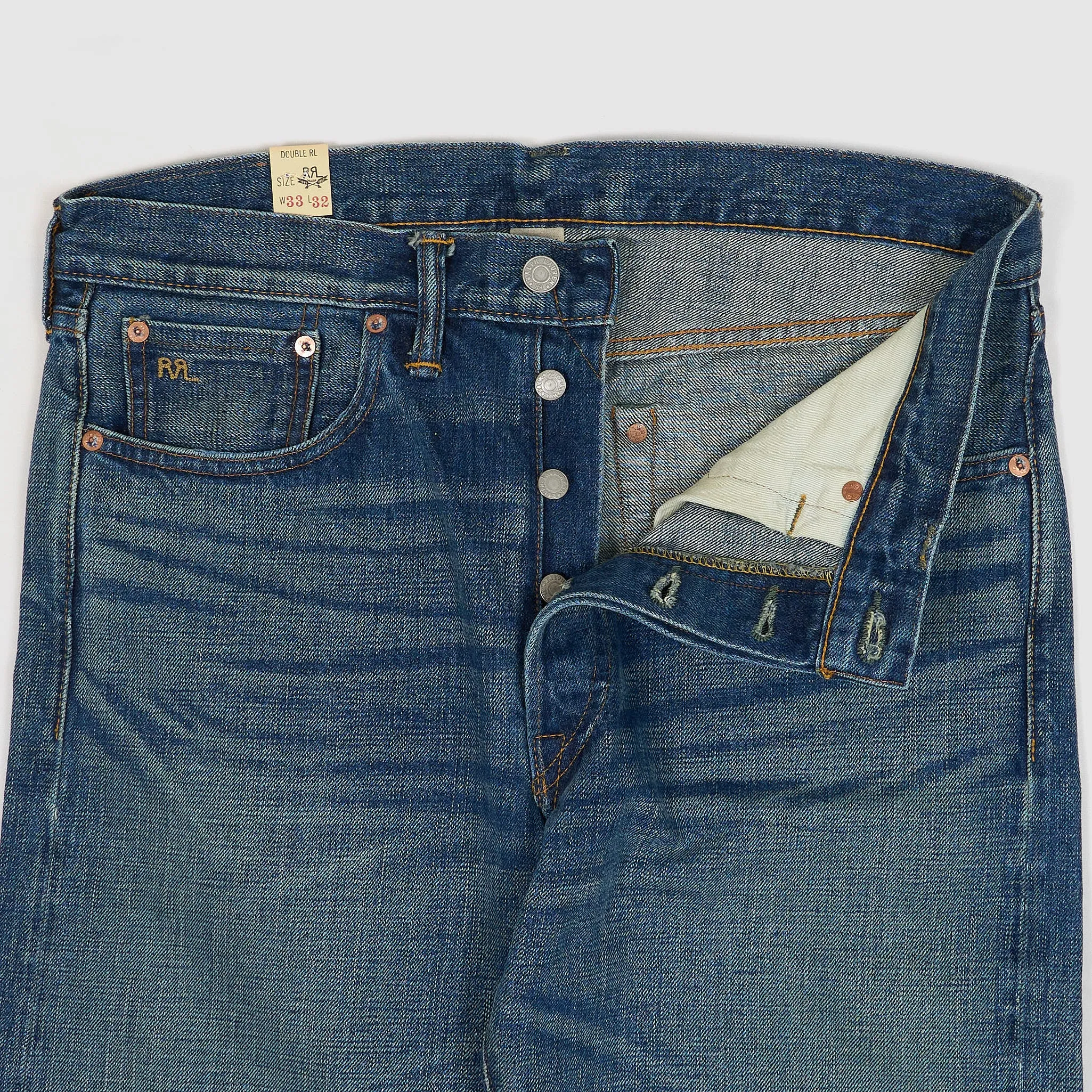 Double RL East-West Vintage Washed Straight Leg Selvage Jeans sold by DeeCee style product image thumbnail 4