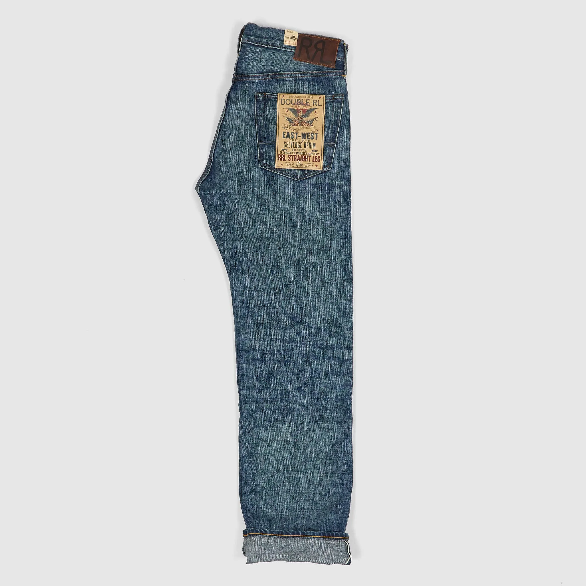Double RL East-West Vintage Washed Straight Leg Selvage Jeans sold by DeeCee style product image thumbnail 3