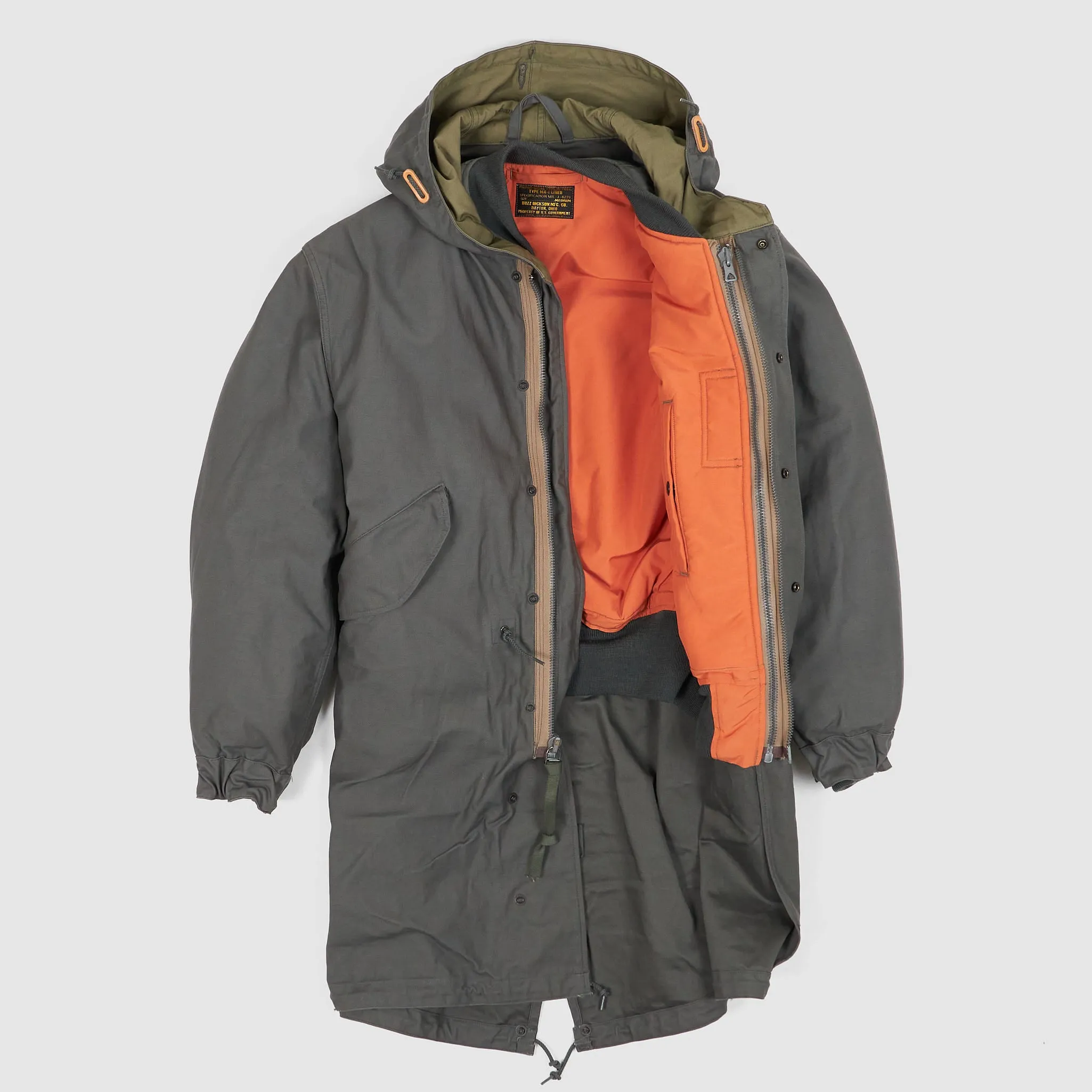 タグ付 1PIU1UGUALE3 M-51 FIELD PARKA LINING 1PIU1UGUALE3 (ウノピュウノウグァーレトレ) BLACK MILITARY BY