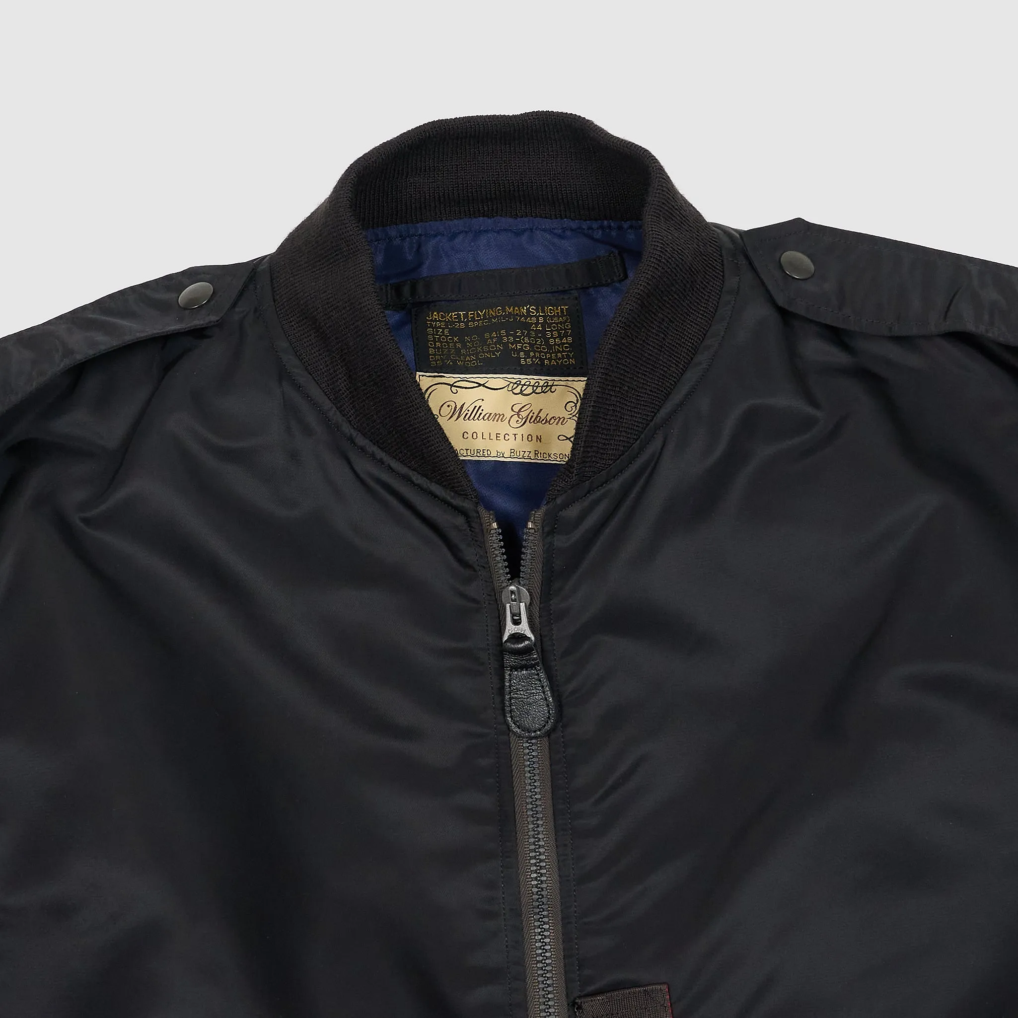 Buzz Rickson's X William Gibson L-2B Black Flight Jacket sold by DeeCee style product image thumbnail 4