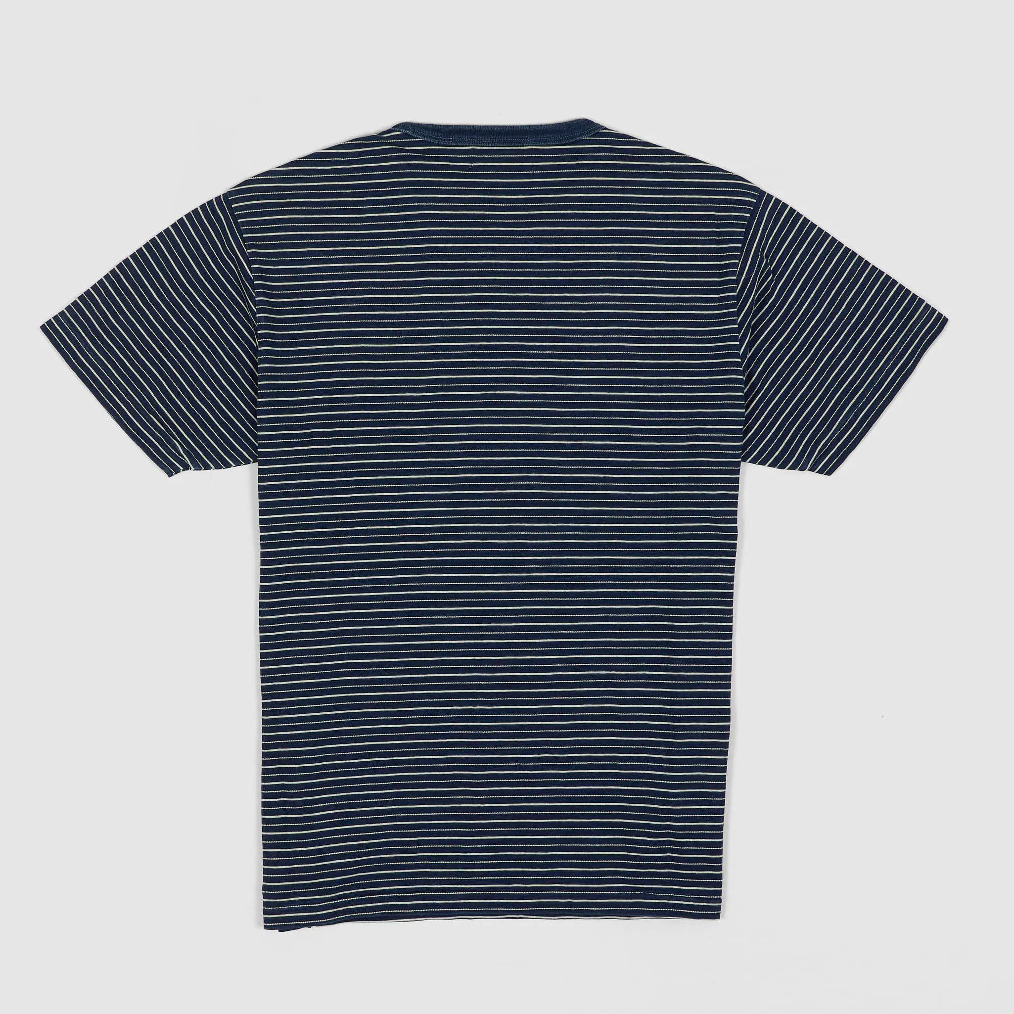 Double RL Striped Crew Neck Indigo T-Shirt sold by DeeCee style product image thumbnail 2