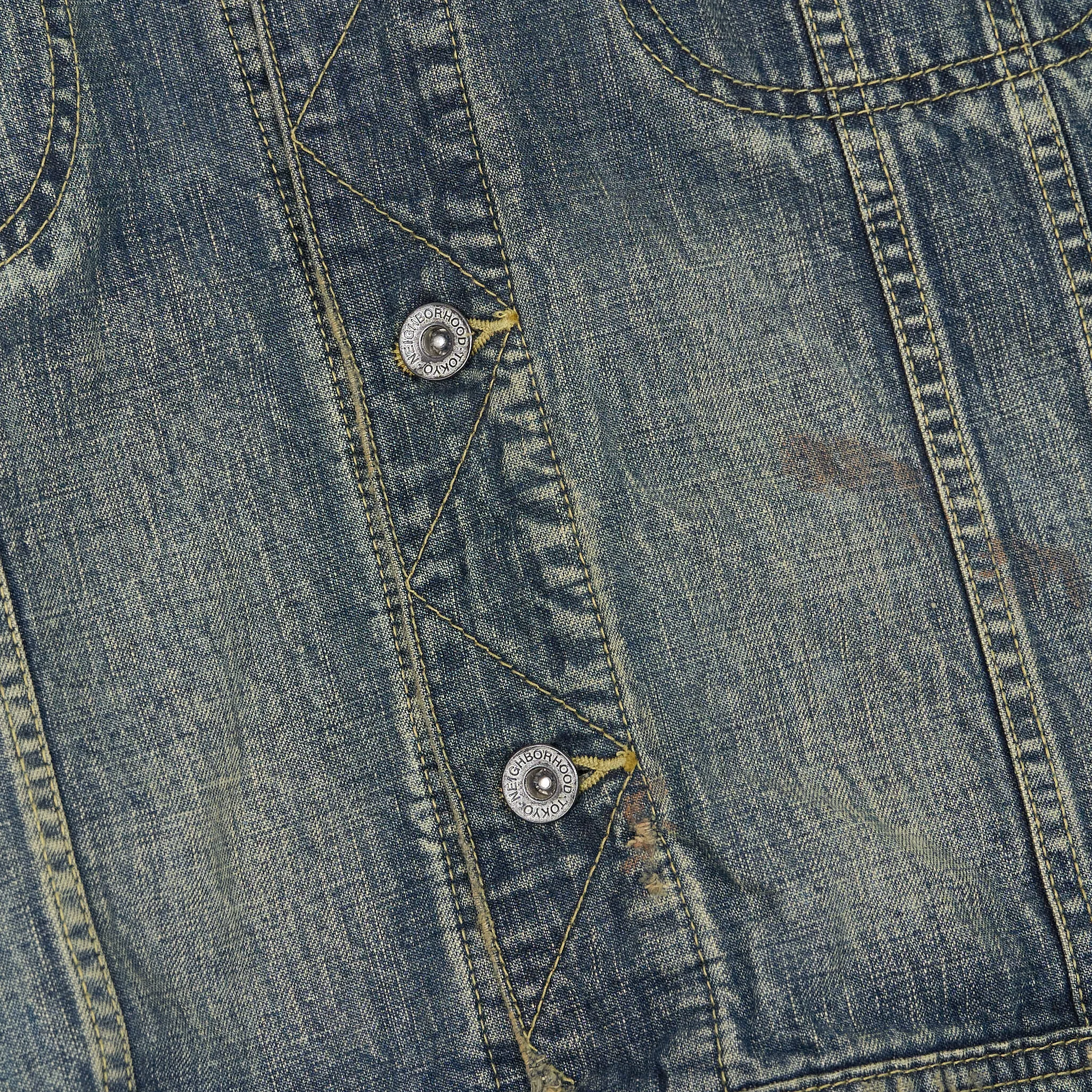 Neighborhood Distressed Storm Rider Denim Jacket sold by DeeCee style product image thumbnail 5