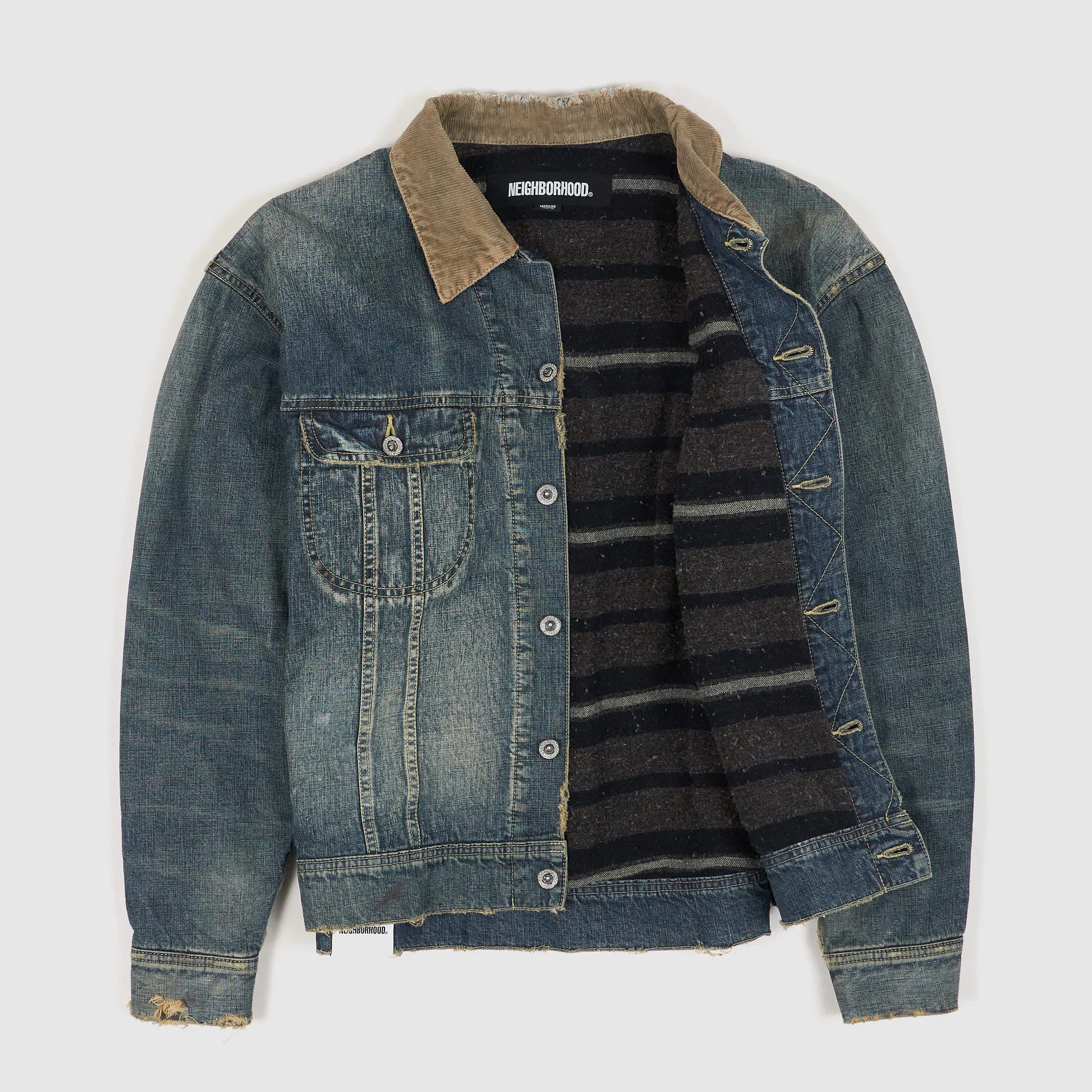 Neighborhood Distressed Storm Rider Denim Jacket sold by DeeCee style product image thumbnail 2