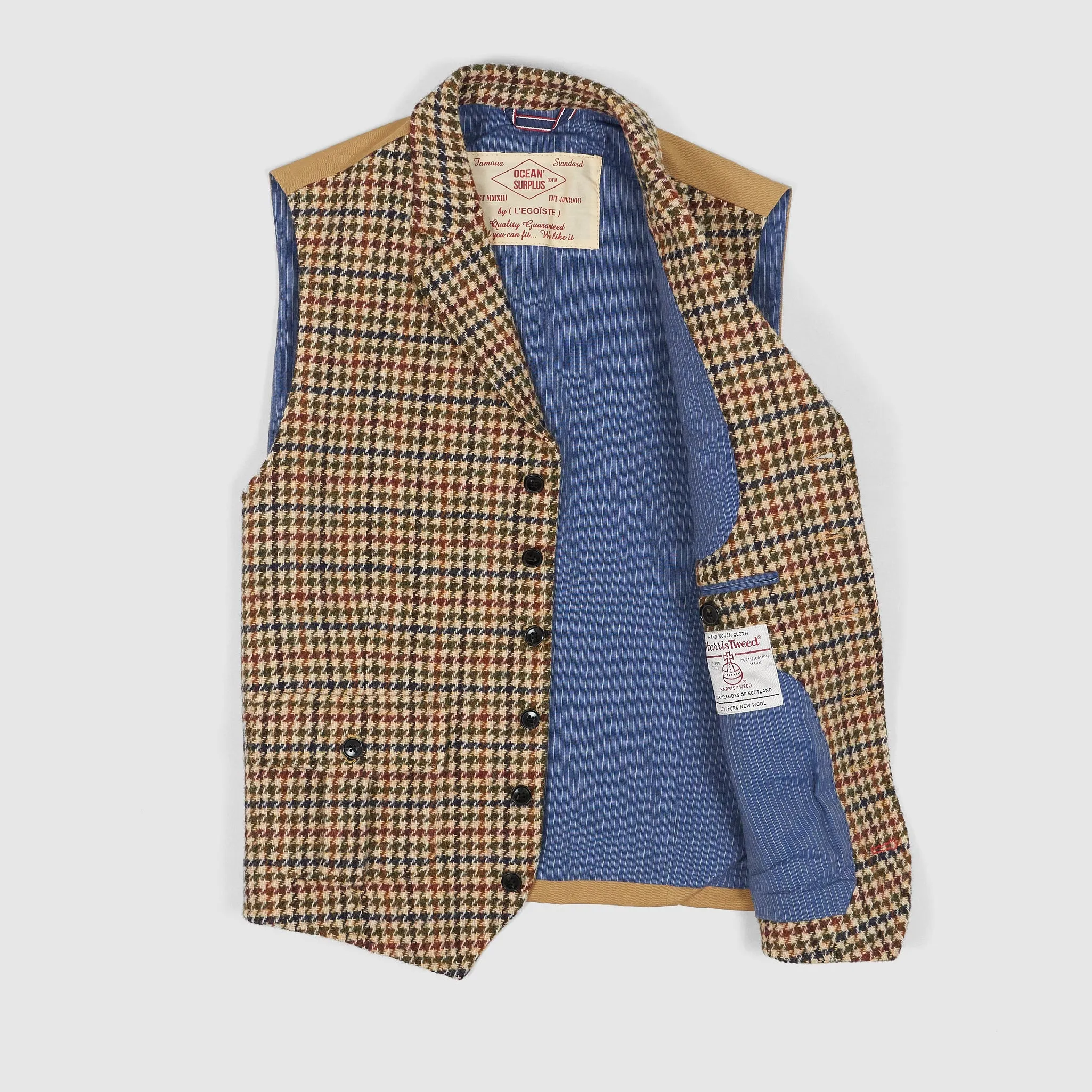Ocean Surplus Harris Tweed Marius Pocket Vest sold by DeeCee style product image thumbnail 2