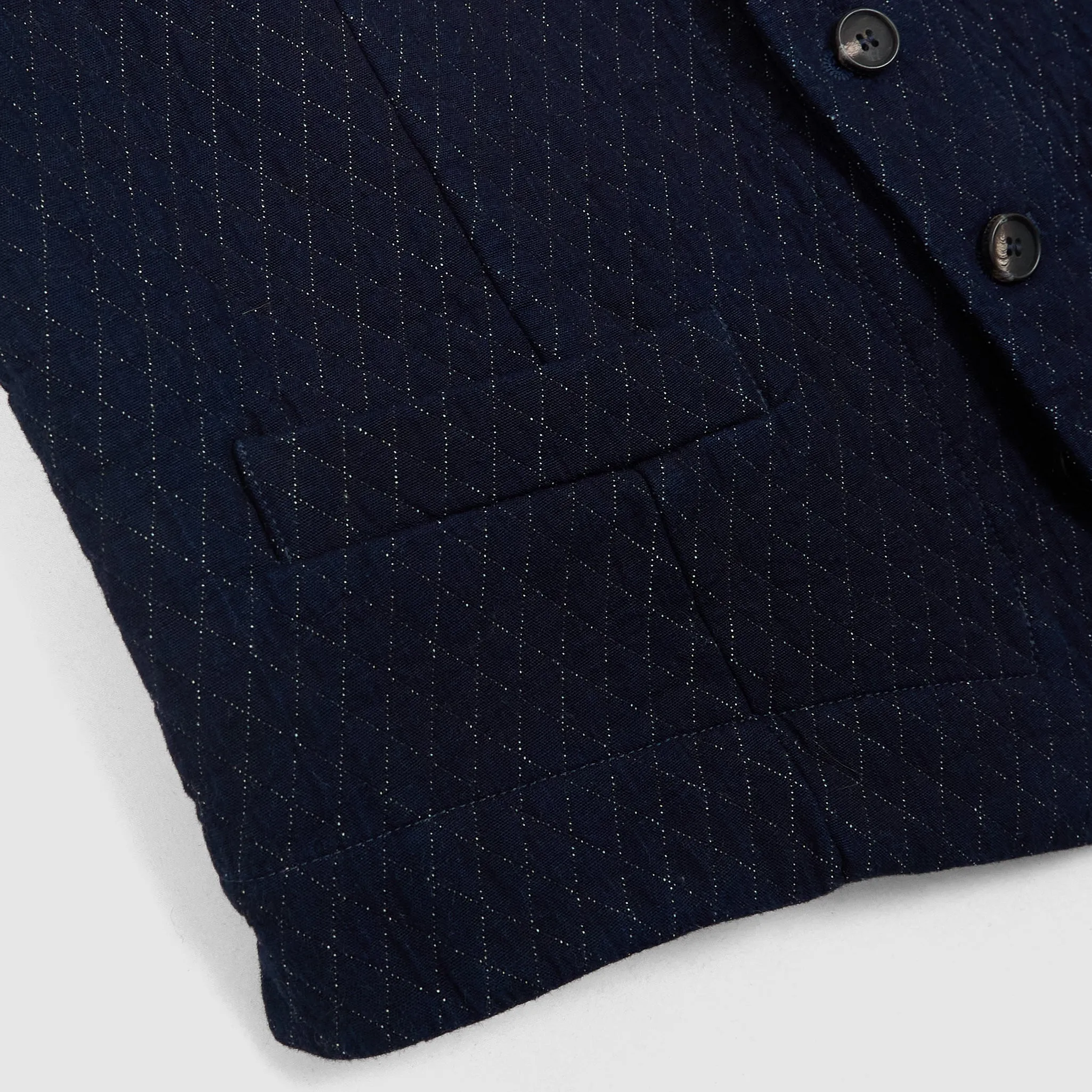 Shockoe Atelier Indigo Dyed Sashiko Vest sold by DeeCee style product image thumbnail 5