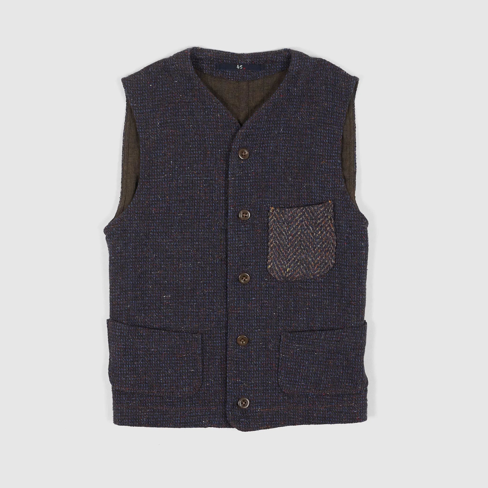 45r Cotton Tweed Vest sold by DeeCee style